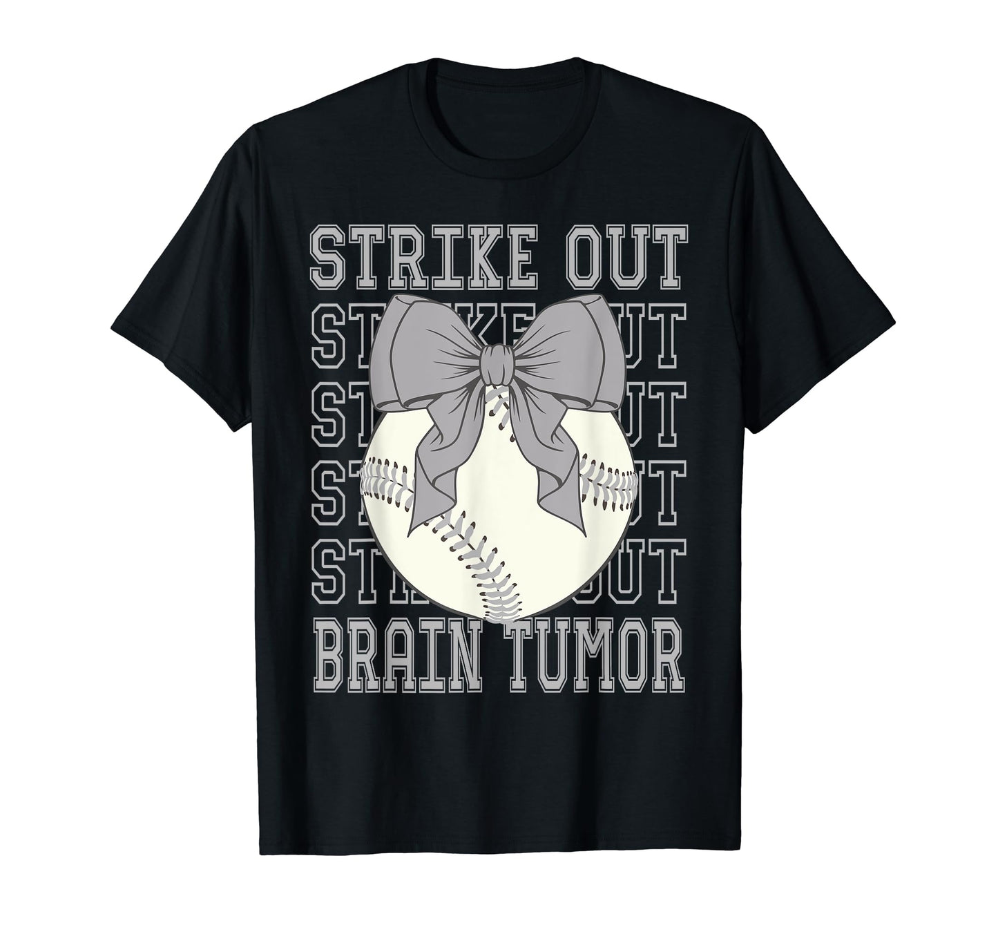 Brain Tumor Awareness Gray Coquette T-Shirt - Streetwear Style Men Women - T-Shirt, Sweatshirt, Hoodie