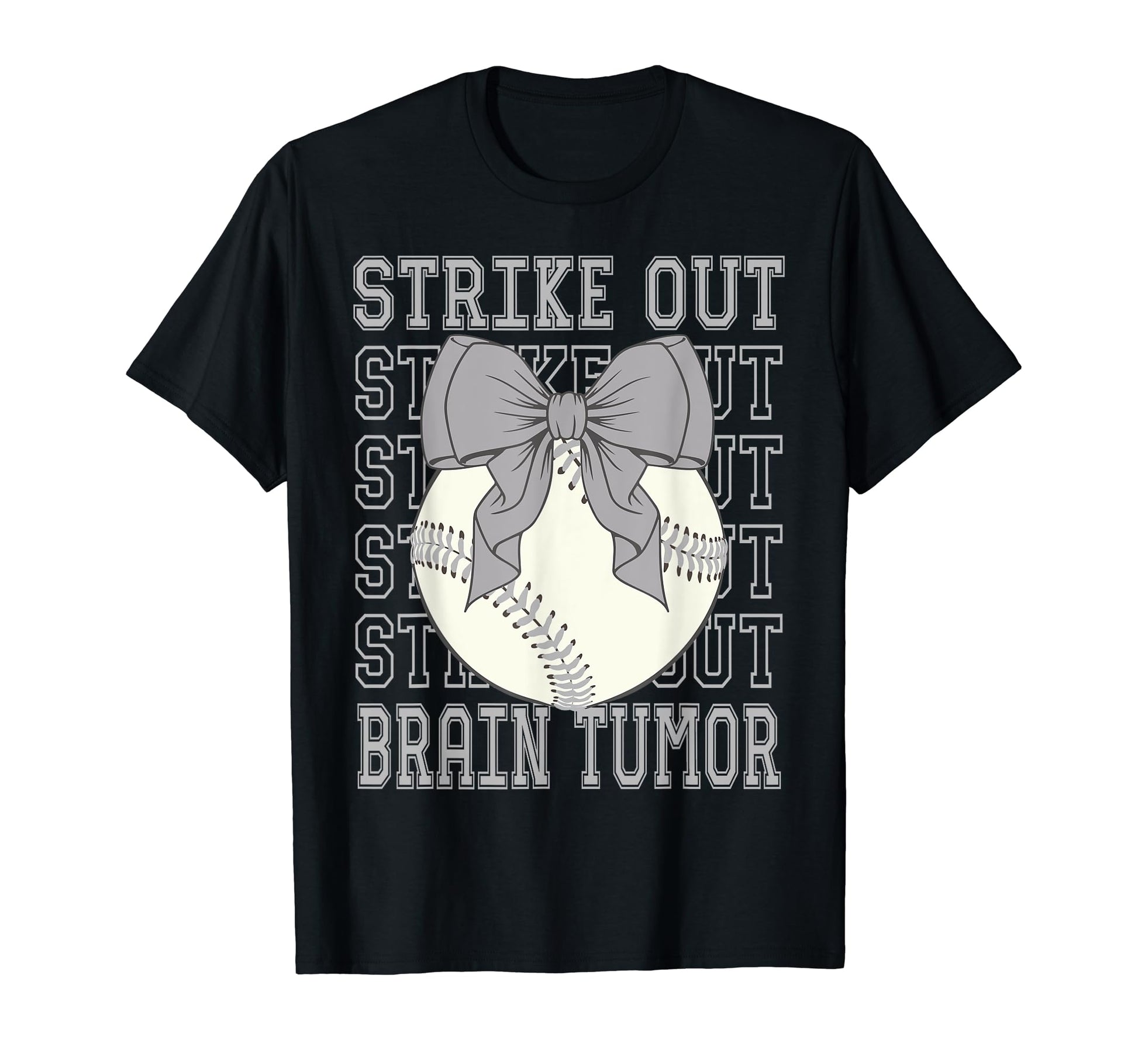 Brain Tumor Awareness Gray Coquette T-Shirt - Streetwear Style Men Women - T-Shirt, Sweatshirt, Hoodie