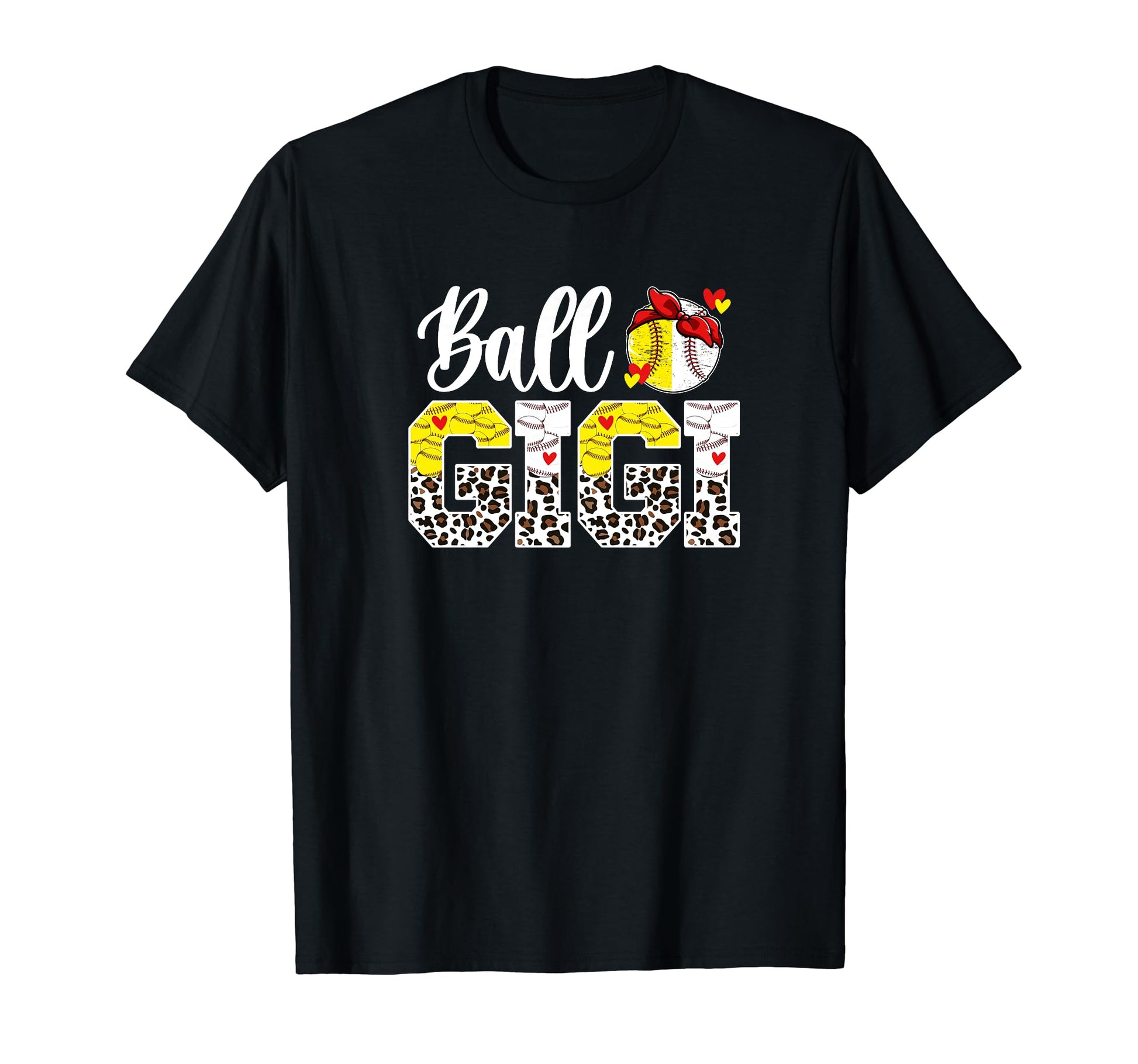 Ball Gigi Leopard Baseball Softball Gigi T-Shirt - Unique Graphic Unisex - T-Shirt, Sweatshirt, Hoodie