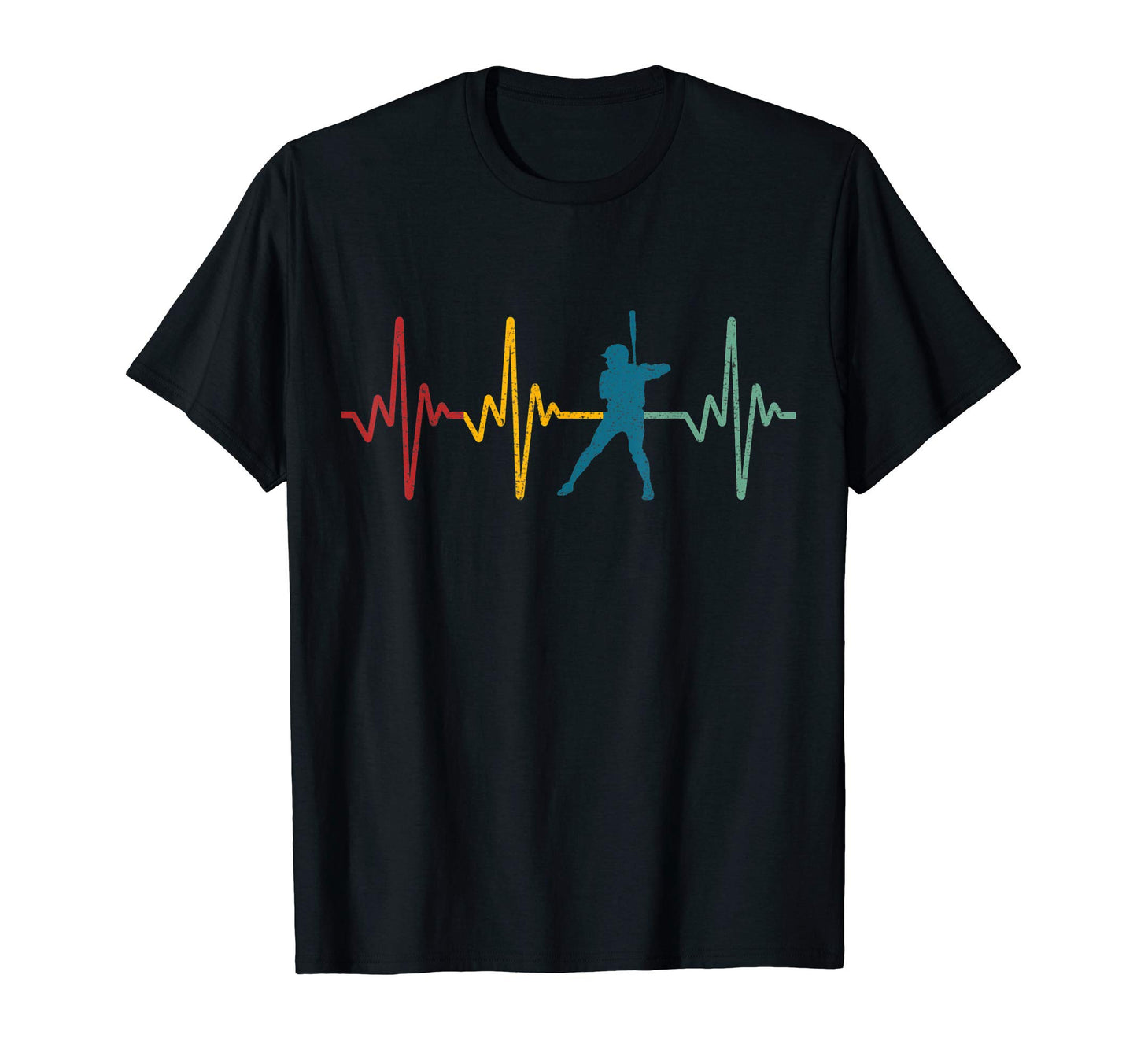 Baseball Heartbeat Gift T-Shirt - Custom Art Print Unisex - T-Shirt, Sweatshirt, Hoodie