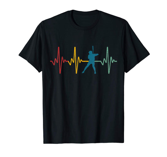Baseball Heartbeat Gift T-Shirt - Custom Art Print Unisex - T-Shirt, Sweatshirt, Hoodie