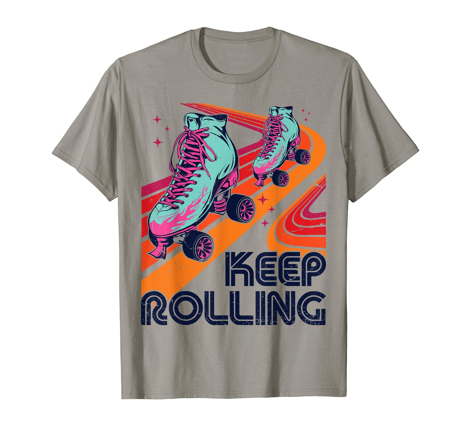 Roller Skating Skater Keep Rolling T-Shirt - Aesthetic Graphic Men Women - T-Shirt, Sweatshirt, Hoodie