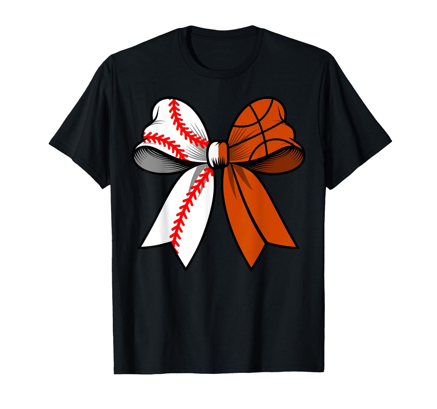 Baseball Basketball Coquette Bow T-Shirt - Streetwear Style for Adults - T-Shirt, Sweatshirt, Hoodie