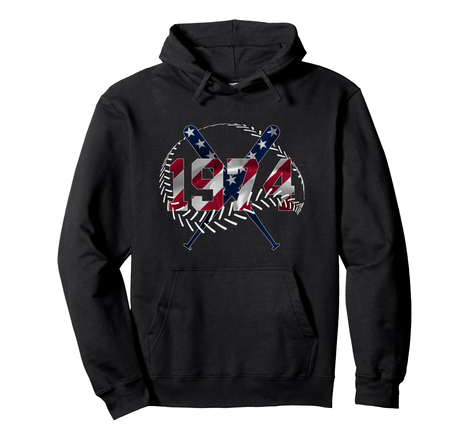52Nd Birthday Baseball 1974 Hoodie - Novelty Apparel Men Women - T-Shirt, Sweatshirt, Hoodie