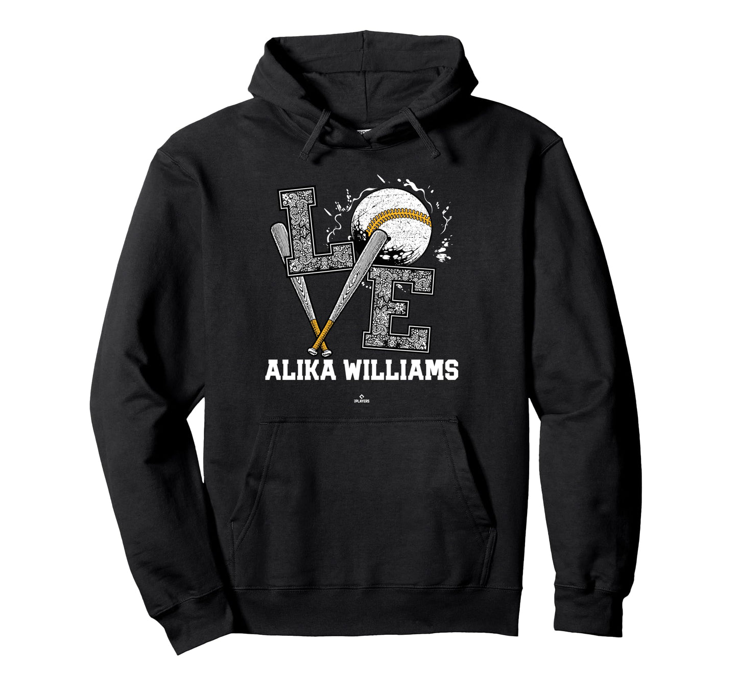 Distressed Baseball Love Alika Williams Hoodie - Streetwear Style Unisex - T-Shirt, Sweatshirt, Hoodie