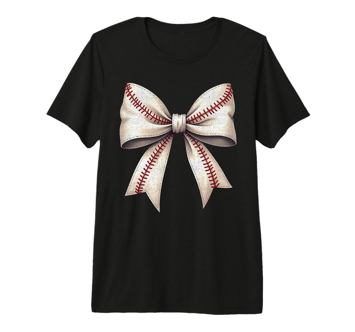 Baseball Bow Baseball Mom Tri T-Shirt - Casual Everyday Wear for Adults - T-Shirt, Sweatshirt, Hoodie