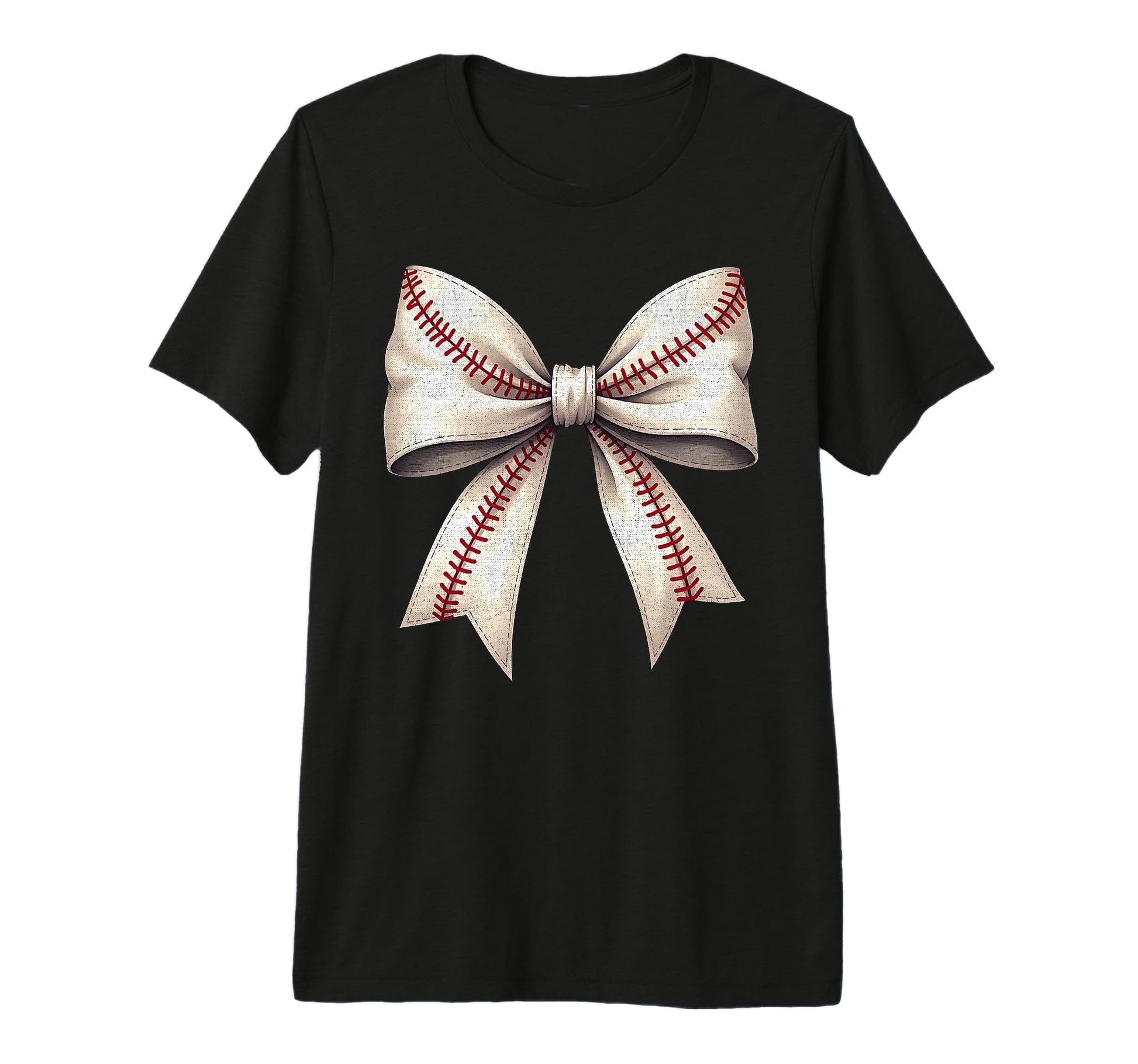 Baseball Bow Baseball Mom Tri T-Shirt - Casual Everyday Wear for Adults - T-Shirt, Sweatshirt, Hoodie