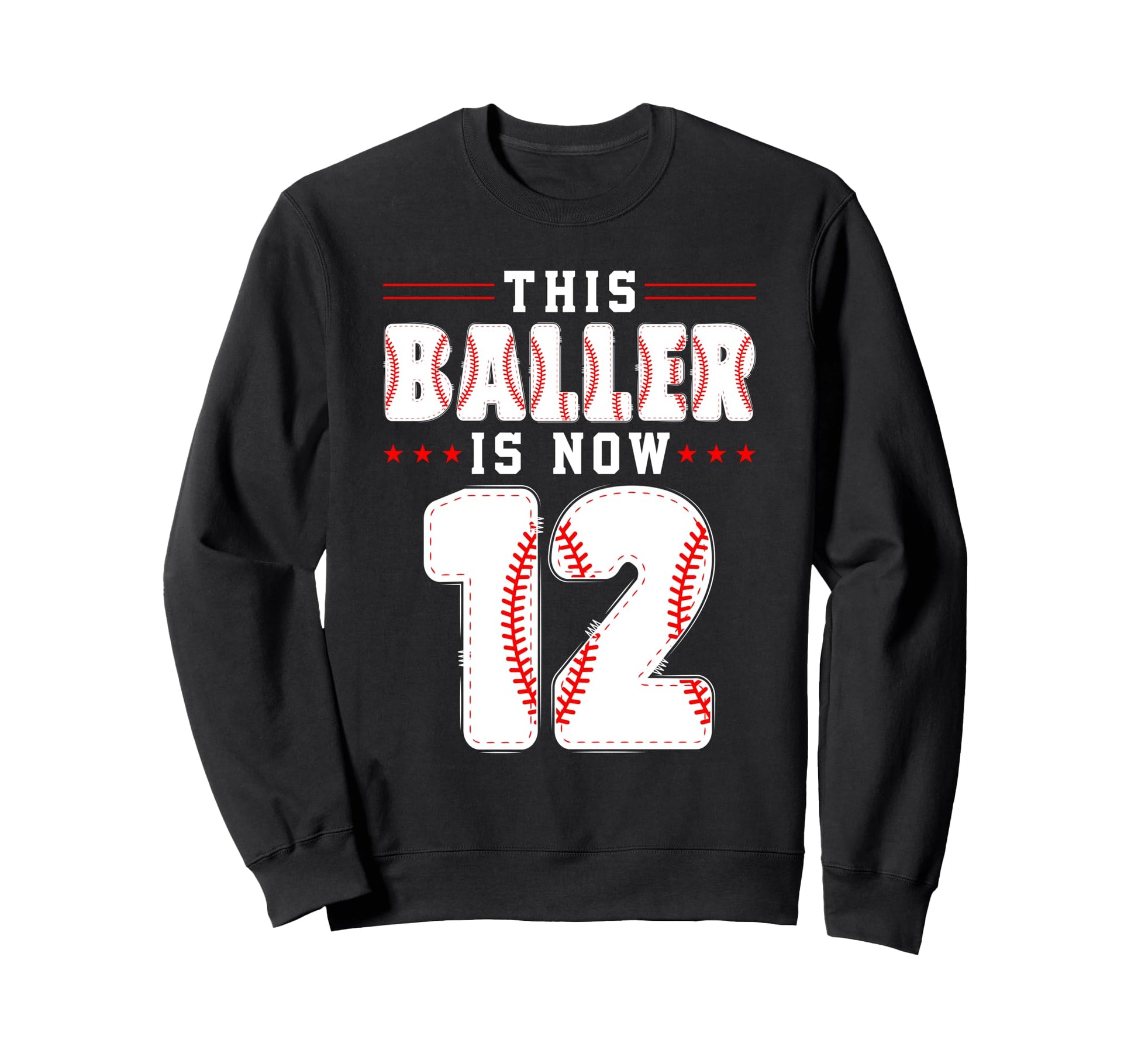 12Th Birthday Baseball Lover Sweatshirt - Casual Everyday Wear Men Women - T-Shirt, Sweatshirt, Hoodie