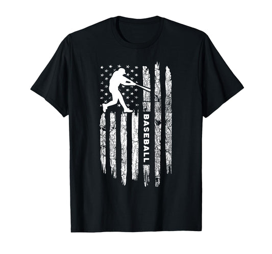 American Flag Baseball Baseball T-Shirt - Novelty Apparel Men Women - T-Shirt, Sweatshirt, Hoodie