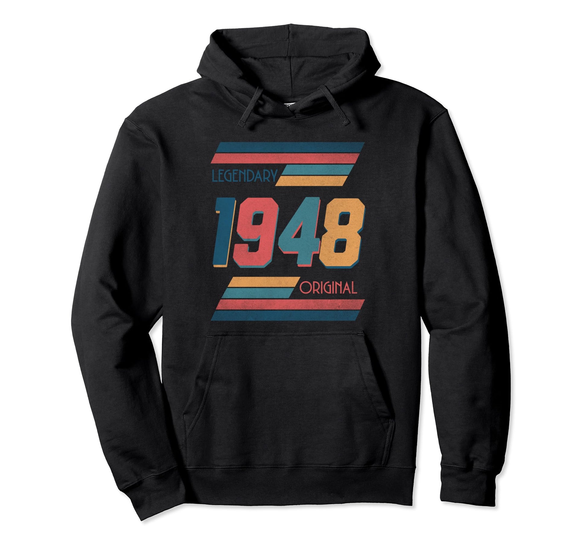Legendary Original Born 1948 Stripes Hoodie - Graphic Print Men Women - T-Shirt, Sweatshirt, Hoodie