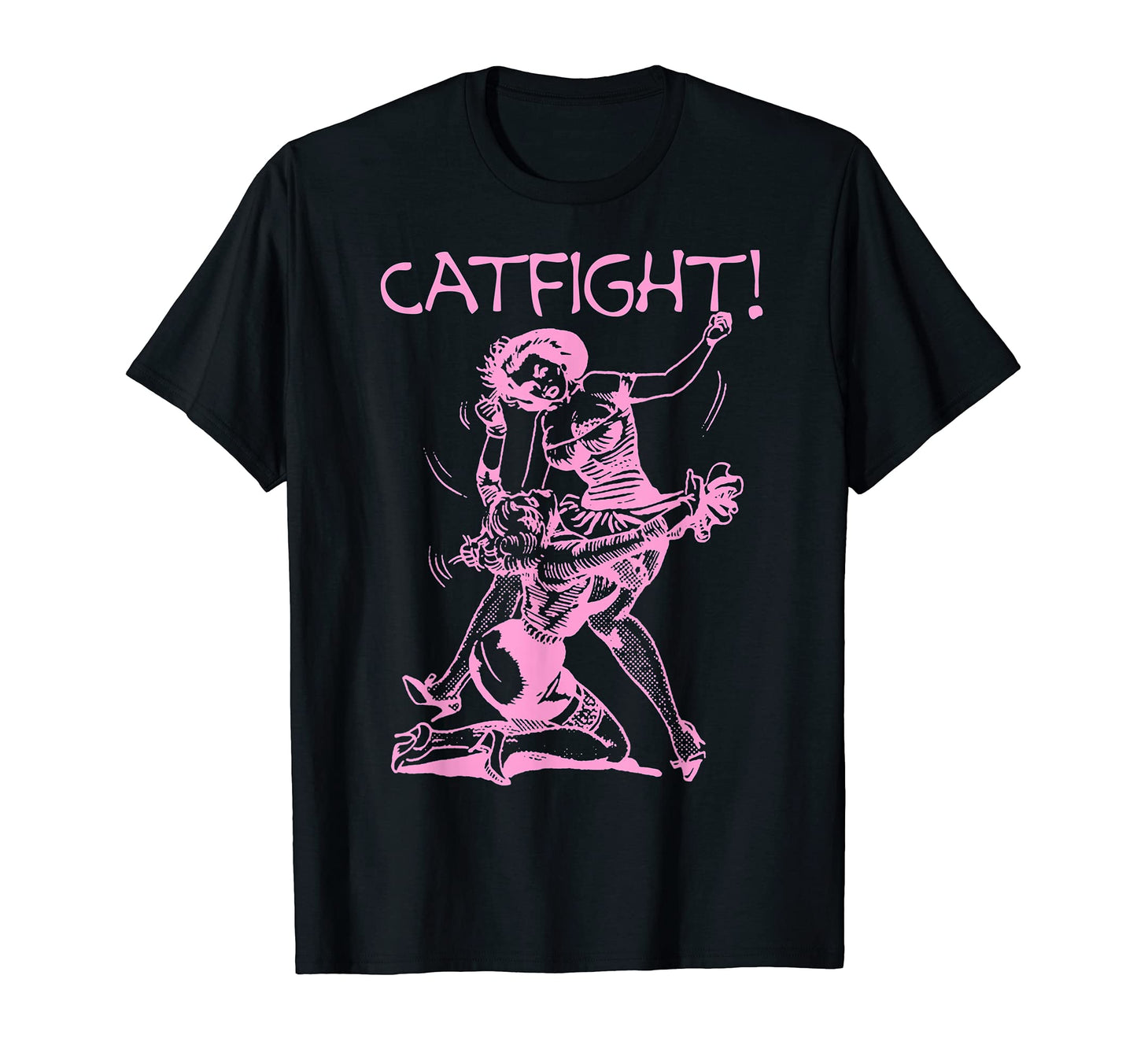 Good Art Pin Up Catfight Fighting T-Shirt - Custom Art Print Men Women - T-Shirt, Sweatshirt, Hoodie