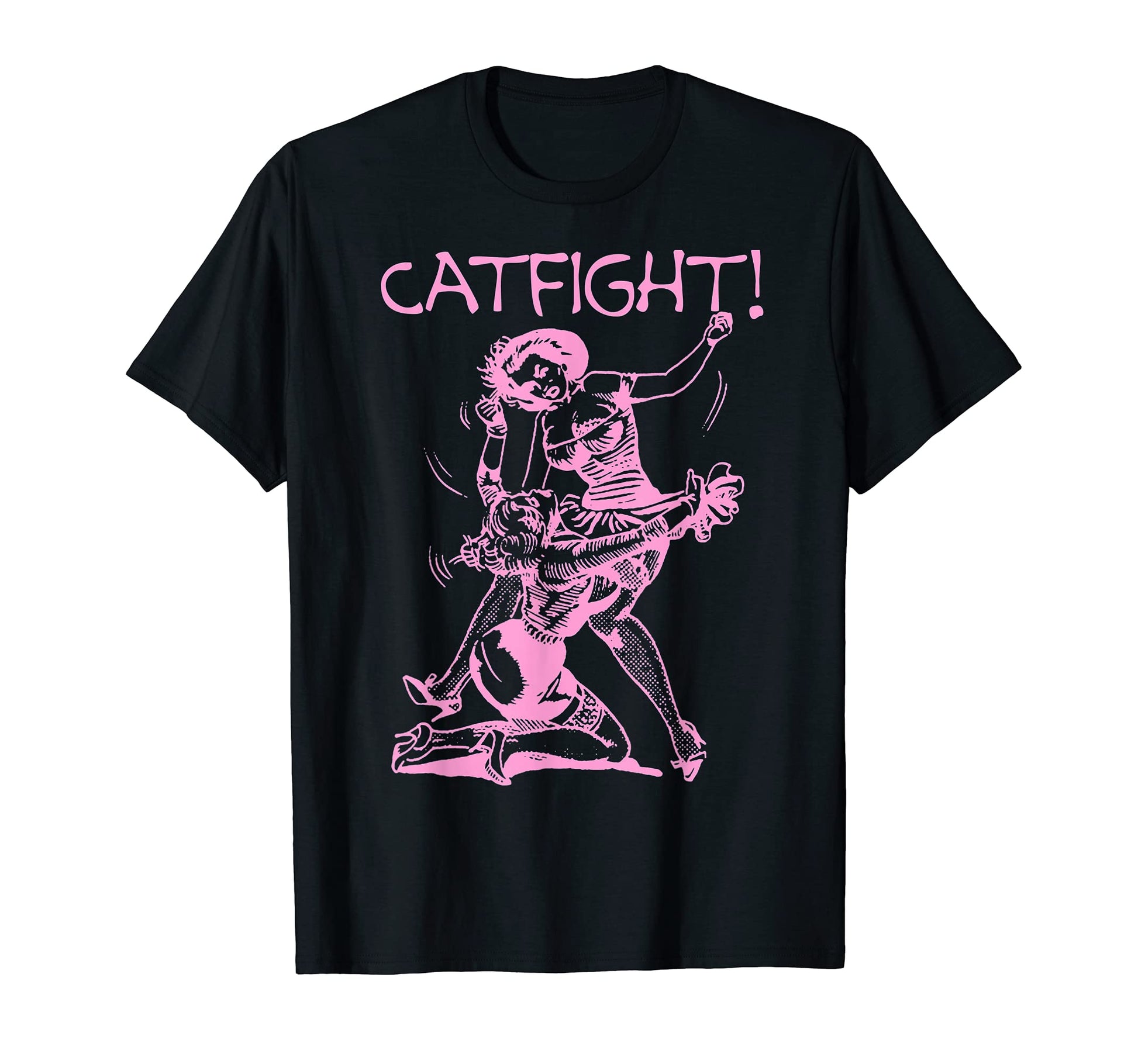 Good Art Pin Up Catfight Fighting T-Shirt - Custom Art Print Men Women - T-Shirt, Sweatshirt, Hoodie