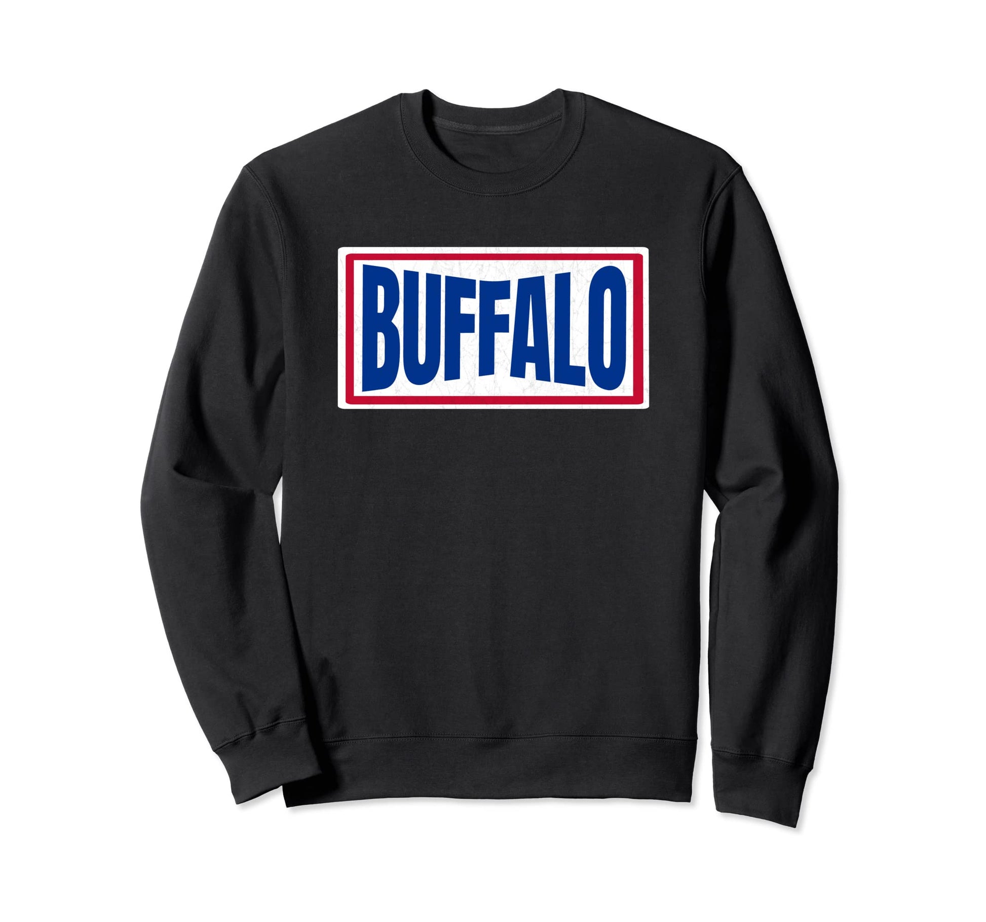 Buffalo Blue Red Throwback Striped Sweatshirt - Minimalist Print Men Women - T-Shirt, Sweatshirt, Hoodie