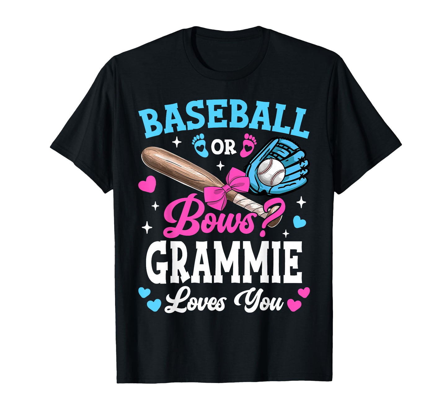 Baseball Or Bows Grammie Loves You T-Shirt - Aesthetic Graphic Men Women - T-Shirt, Sweatshirt, Hoodie