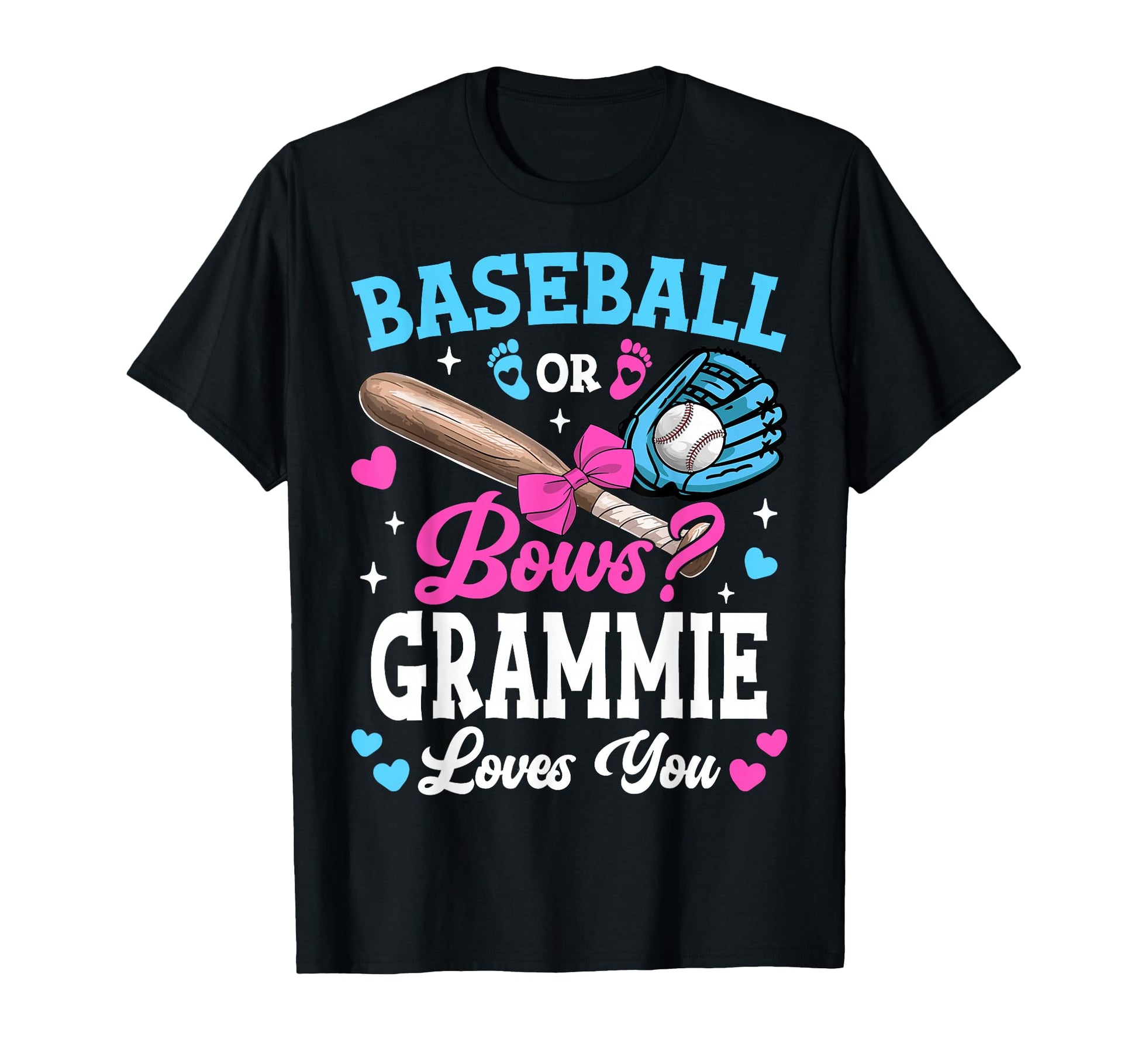 Baseball Or Bows Grammie Loves You T-Shirt - Aesthetic Graphic Men Women - T-Shirt, Sweatshirt, Hoodie