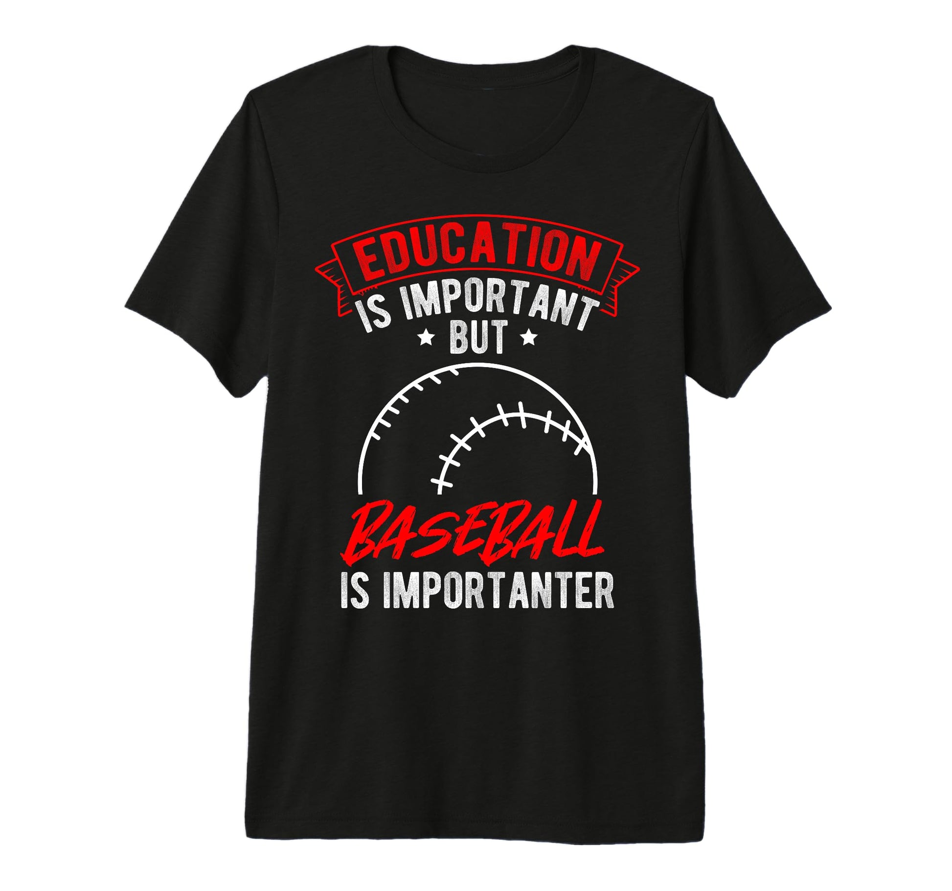 Education Is Important But Baseball Is T-Shirt - Aesthetic Graphic Unisex - T-Shirt, Sweatshirt, Hoodie