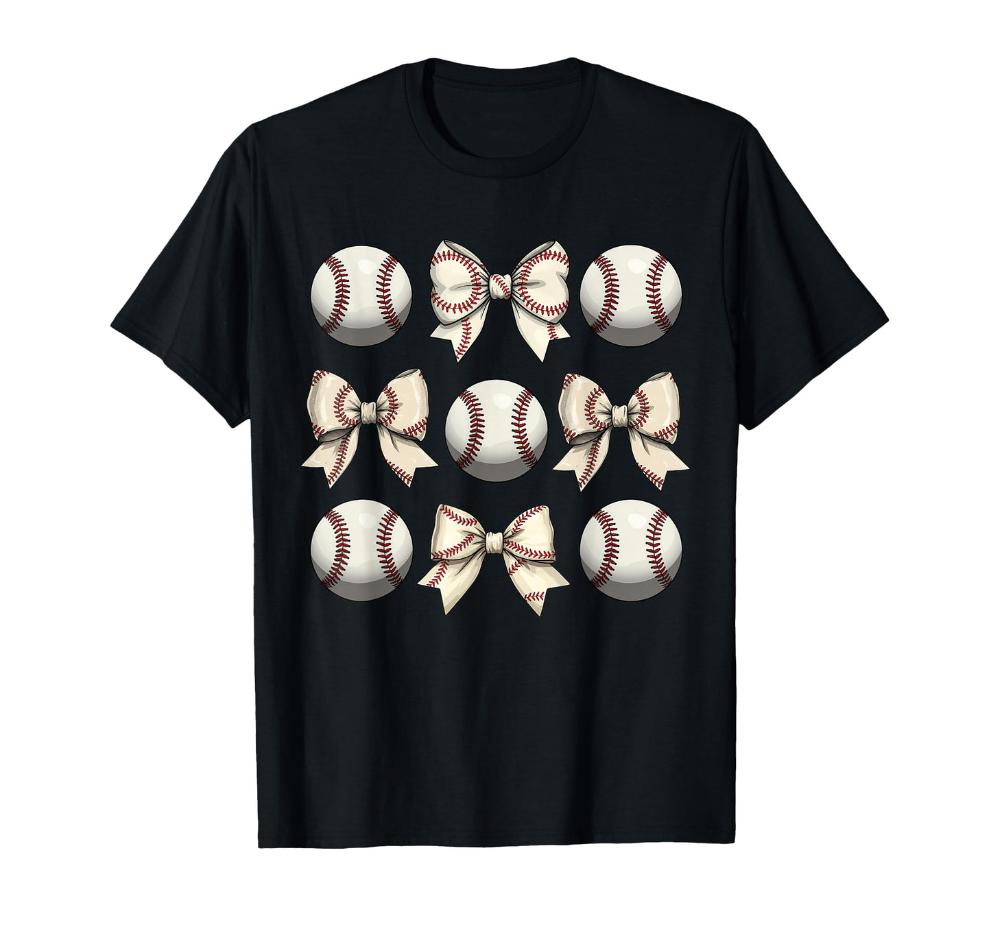 Baseball Coquette Bow Mothers Day T-Shirt - Minimalist Print Unisex - T-Shirt, Sweatshirt, Hoodie