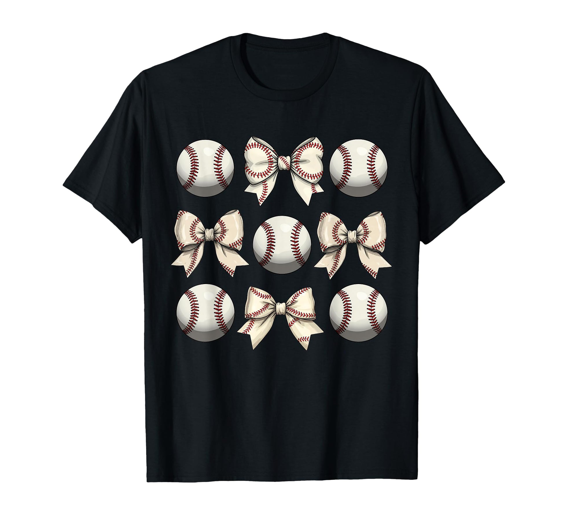 Baseball Coquette Bow Mothers Day T-Shirt - Minimalist Print Unisex - T-Shirt, Sweatshirt, Hoodie