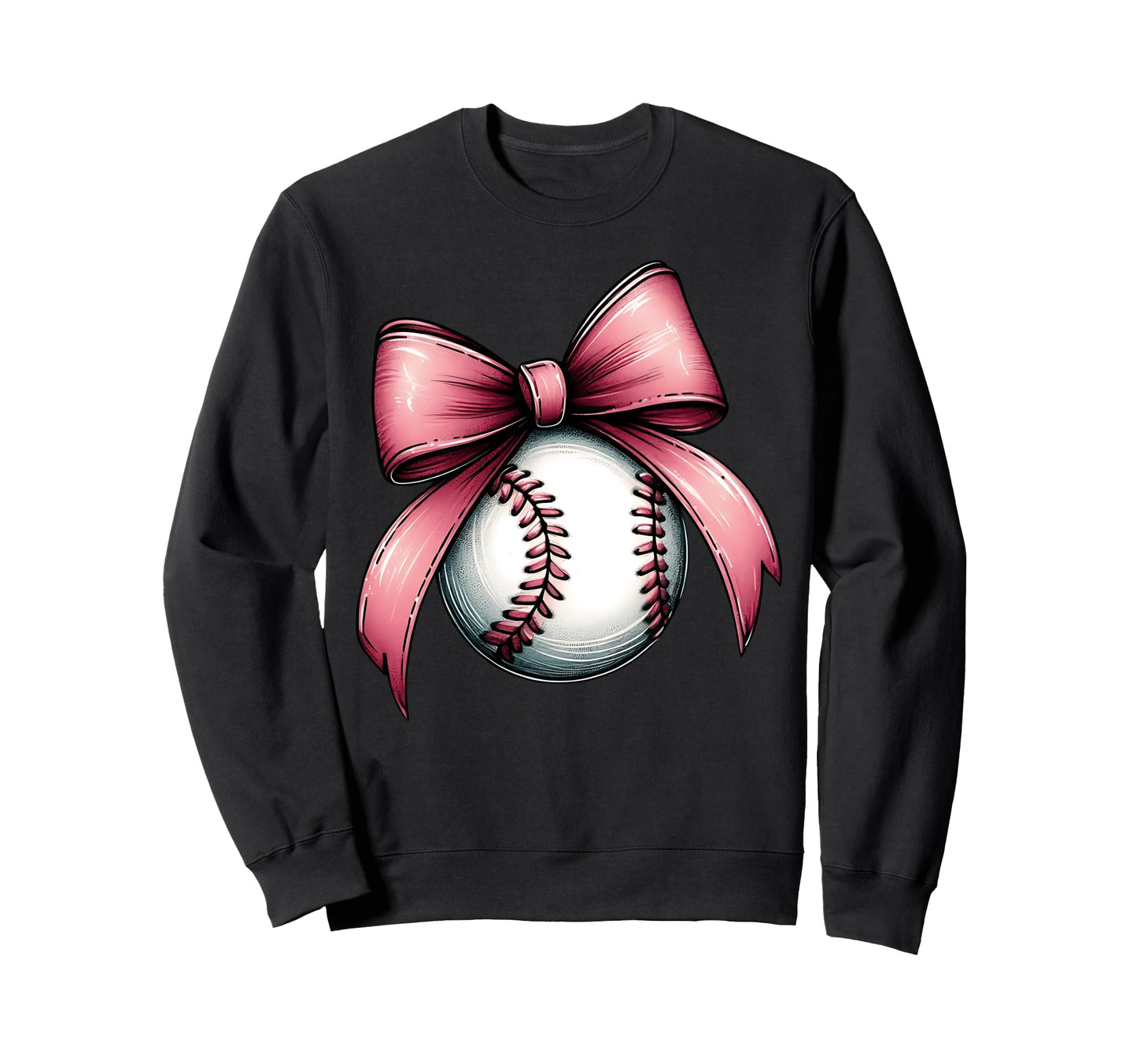 Coquette Bow Baseball Player Team Sweatshirt - Aesthetic Graphic Unisex - T-Shirt, Sweatshirt, Hoodie