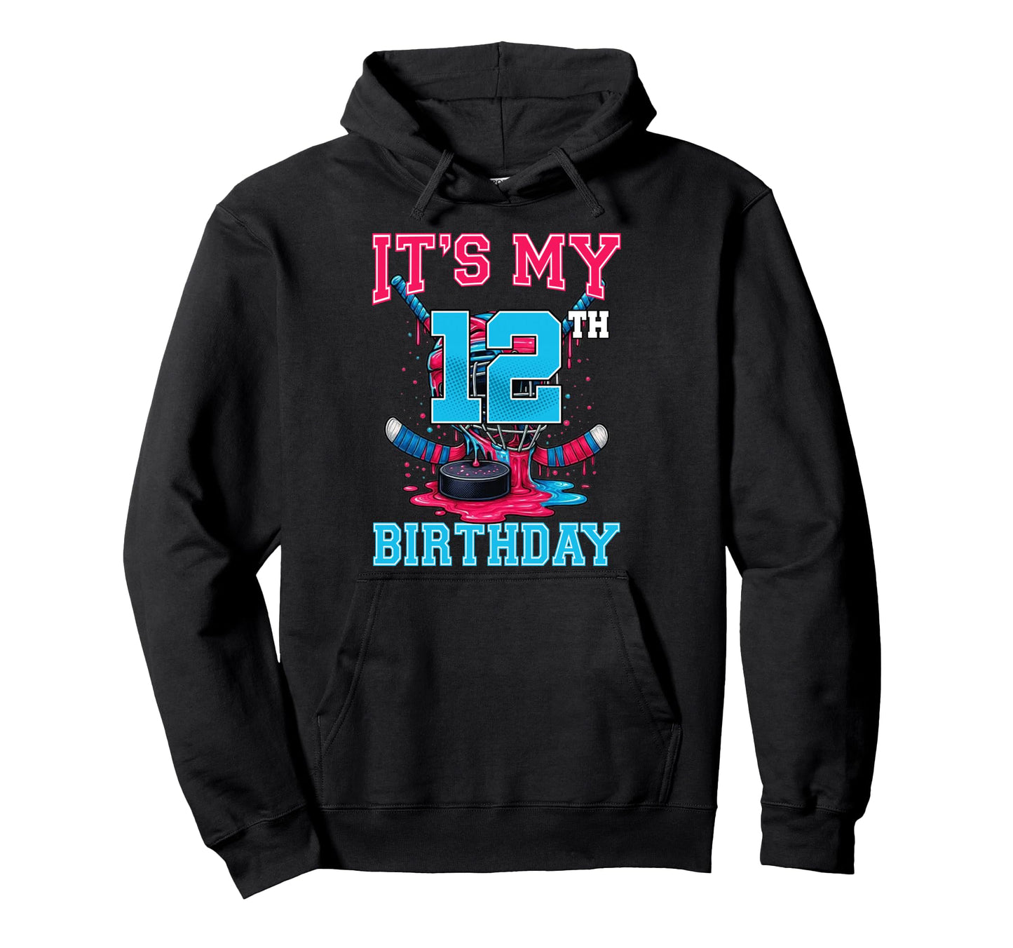 Its My 12Th Birthday Hockey 12 Year Hoodie - Casual Everyday Wear Unisex - T-Shirt, Sweatshirt, Hoodie