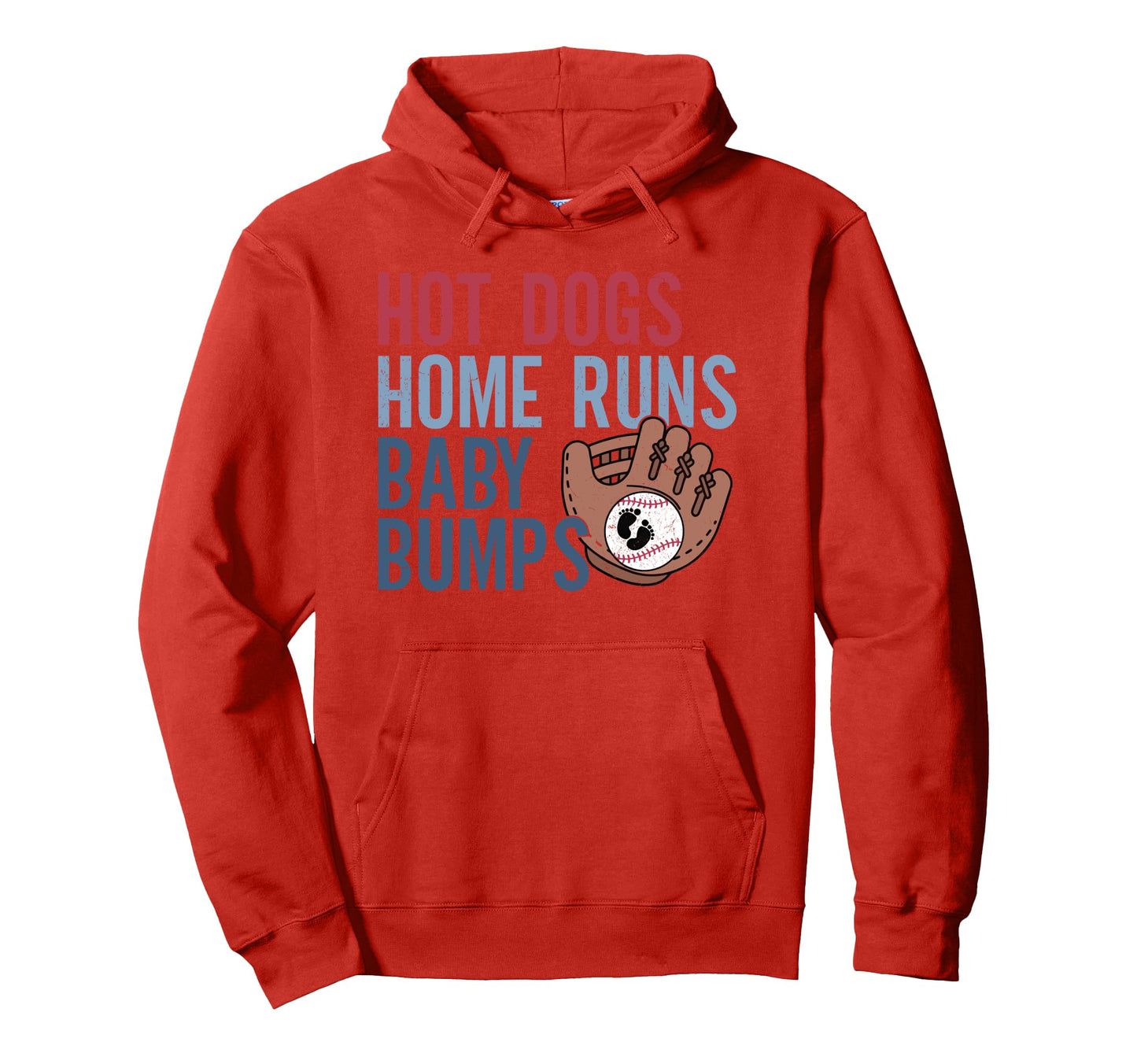 Hot Dogs Home Runs Bumps Hoodie - Fun Novelty Design Men Women - T-Shirt, Sweatshirt, Hoodie