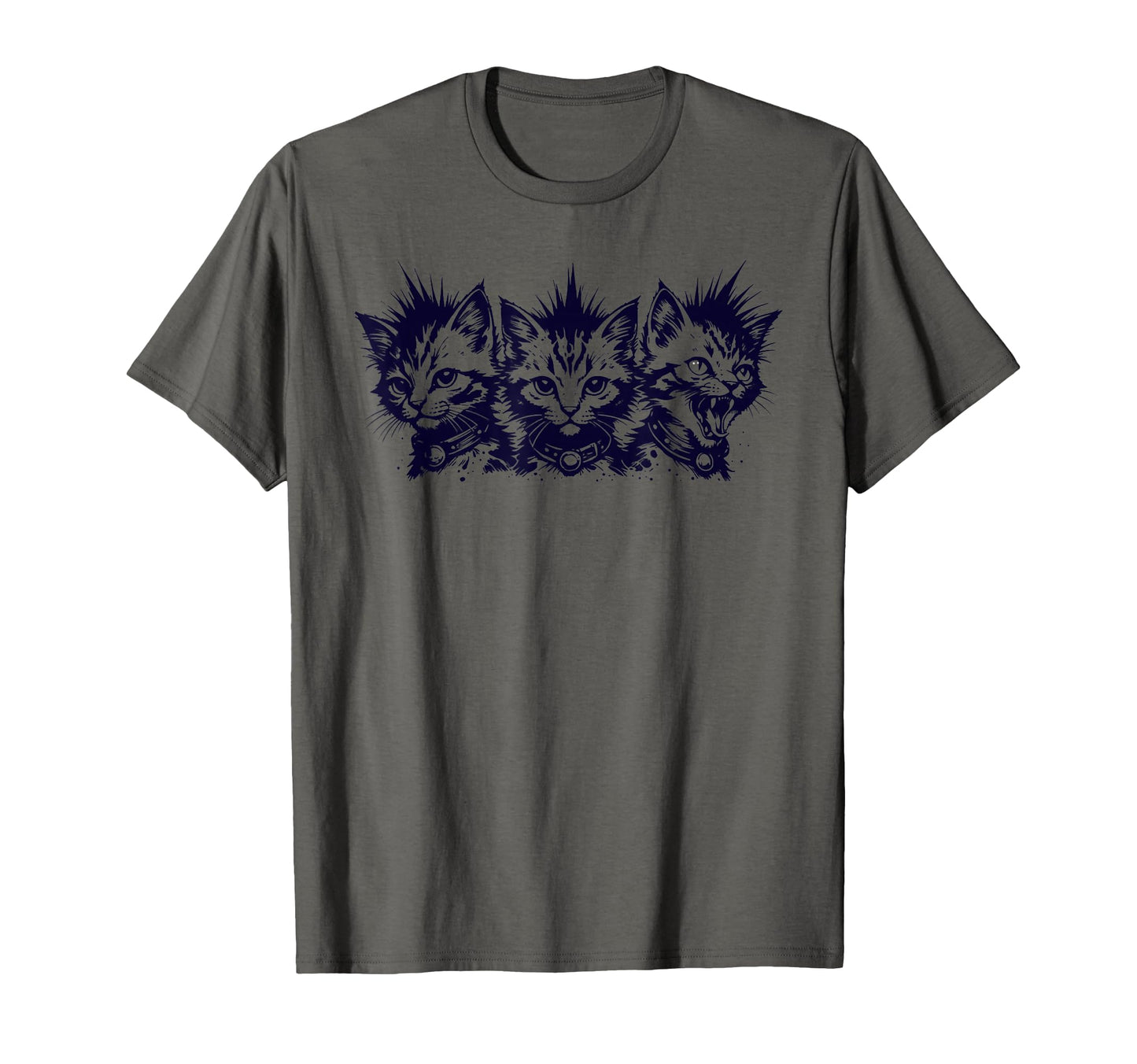Funny Punk Rock Kittens Heavy Rock T-Shirt - Graphic Print for Adults - T-Shirt, Sweatshirt, Hoodie
