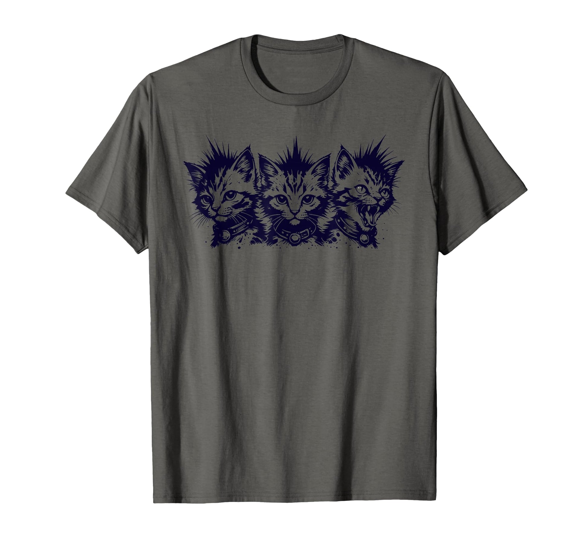 Funny Punk Rock Kittens Heavy Rock T-Shirt - Graphic Print for Adults - T-Shirt, Sweatshirt, Hoodie