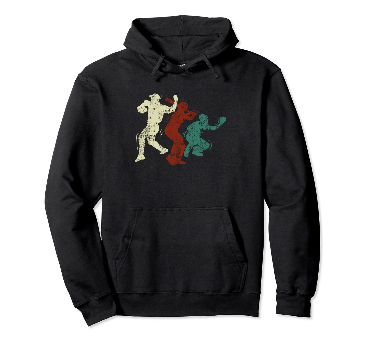 Baseball Distressed Catcher Pitcher Hoodie - Fun Novelty Design Men Women - T-Shirt, Sweatshirt, Hoodie