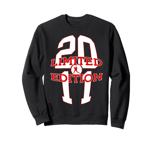 15 Years 2011 Baseball 15Th Sweatshirt - Fun Novelty Design for Adults - T-Shirt, Sweatshirt, Hoodie