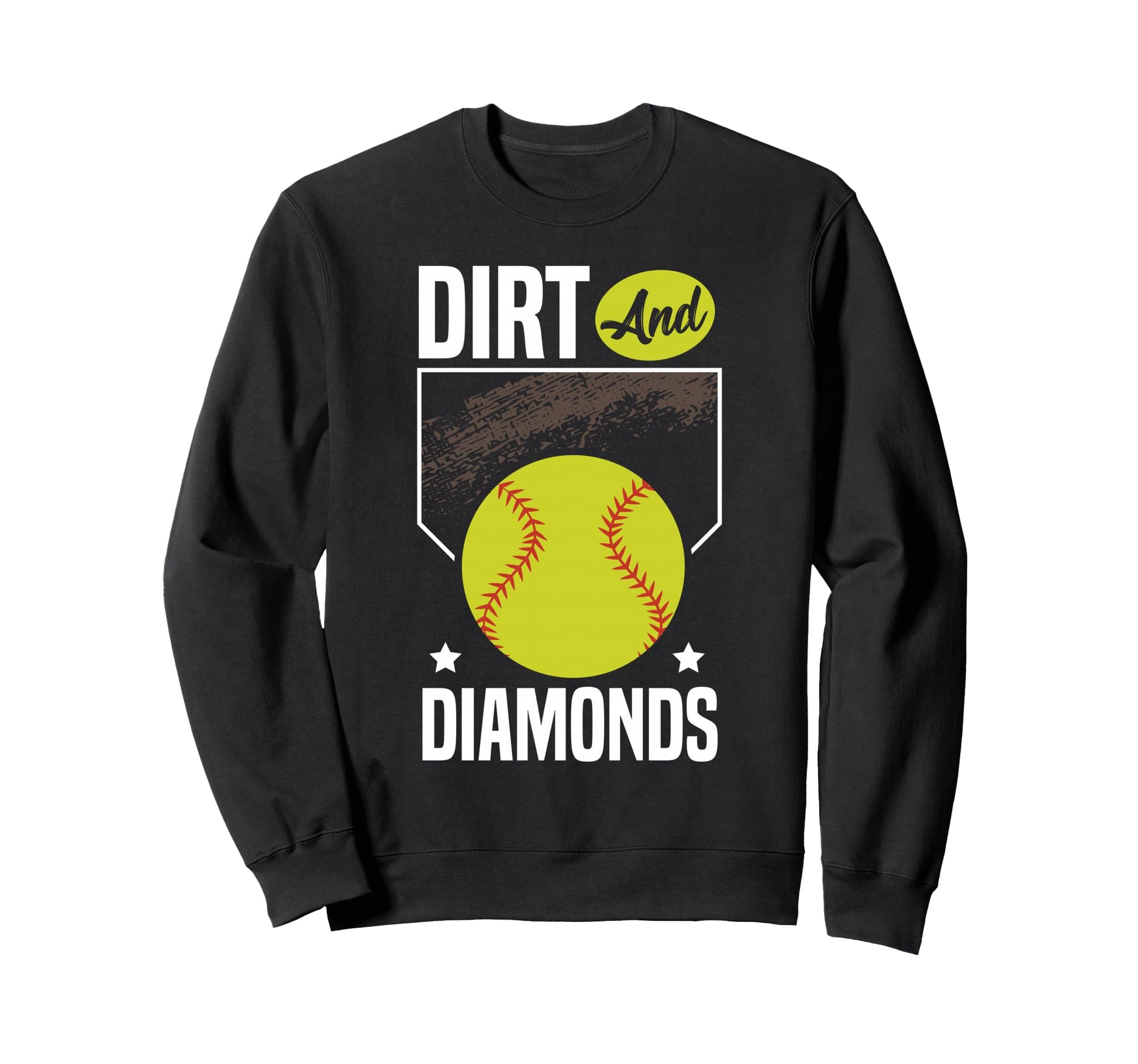 Softball Dirt And Diamonds Funny Sweatshirt - Aesthetic Graphic Men Women - T-Shirt, Sweatshirt, Hoodie