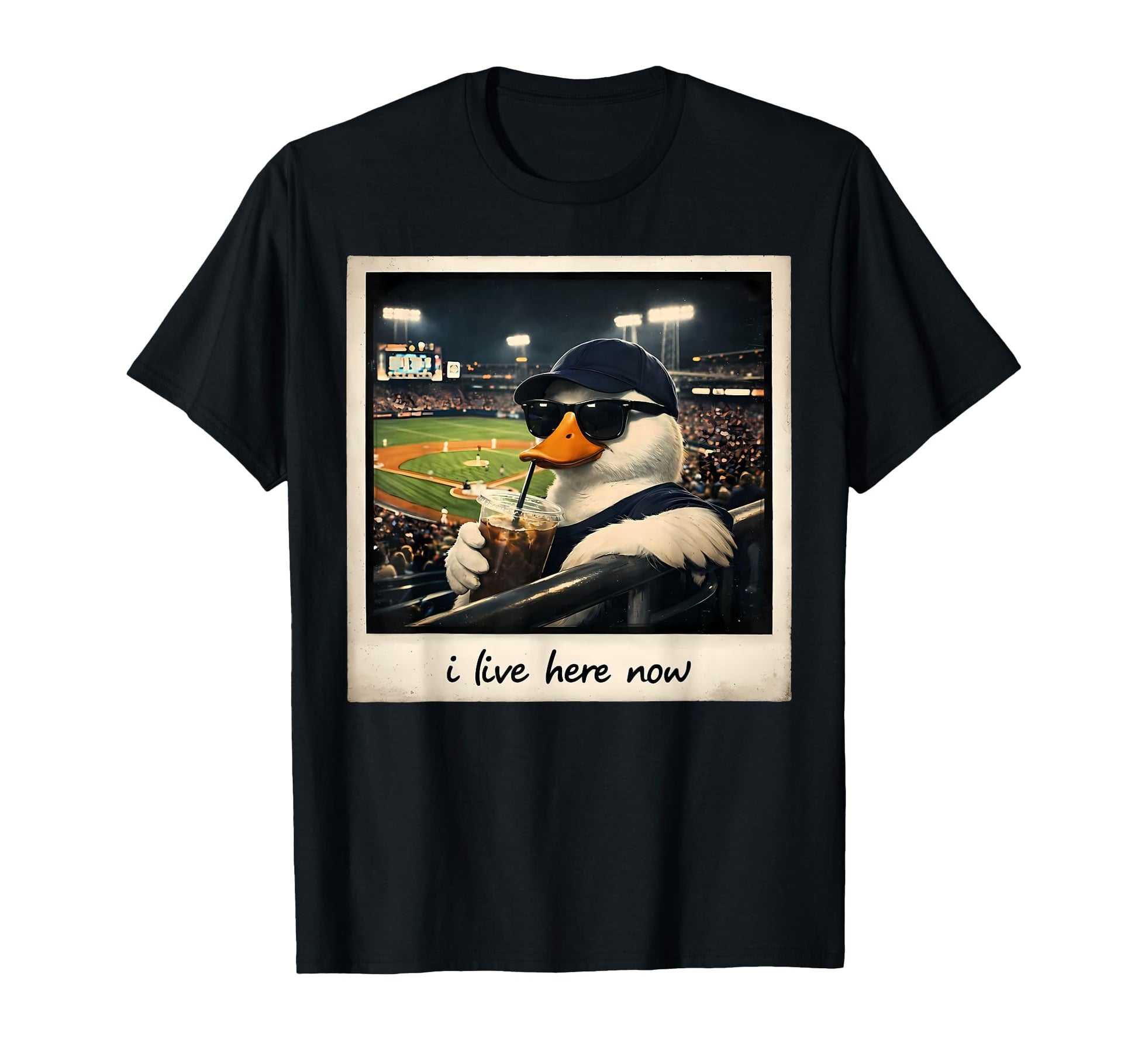 I Live Here Now Silly Goose Funny T-Shirt - Graphic Print Men Women - T-Shirt, Sweatshirt, Hoodie