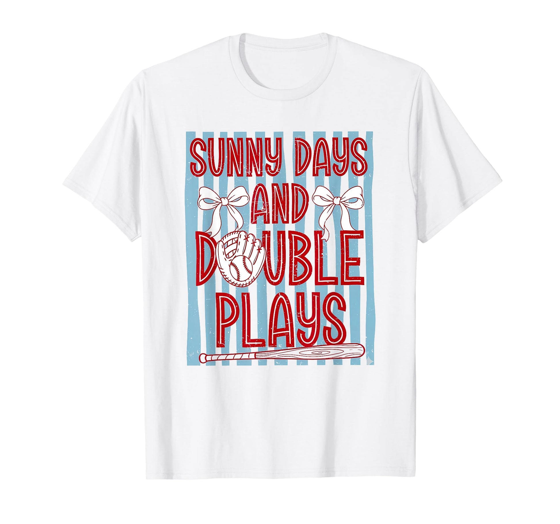 Sunny Days And Double Plays Baseball T-Shirt - Minimalist Print for Adults - T-Shirt, Sweatshirt, Hoodie