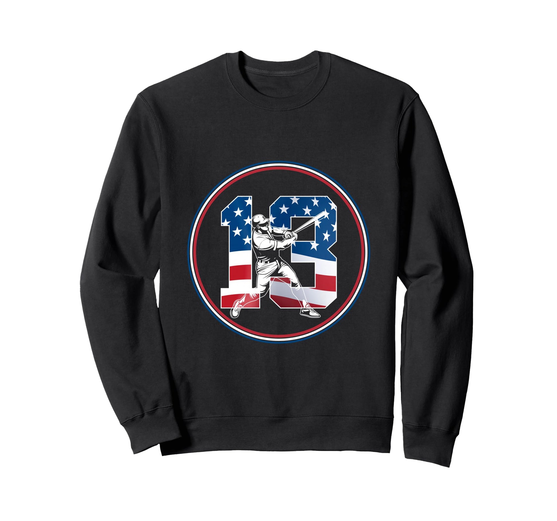 Number 13 Years Baseball 13Th Sweatshirt - Minimalist Print for Adults - T-Shirt, Sweatshirt, Hoodie