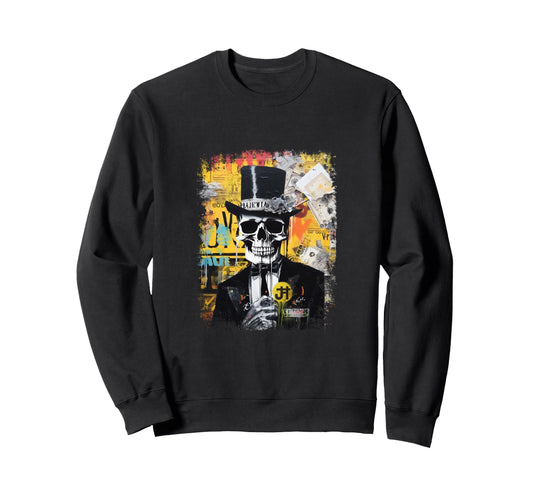 Aesthetic Streetwear Skull Sweatshirt - Streetwear Style Men Women - T-Shirt, Sweatshirt, Hoodie