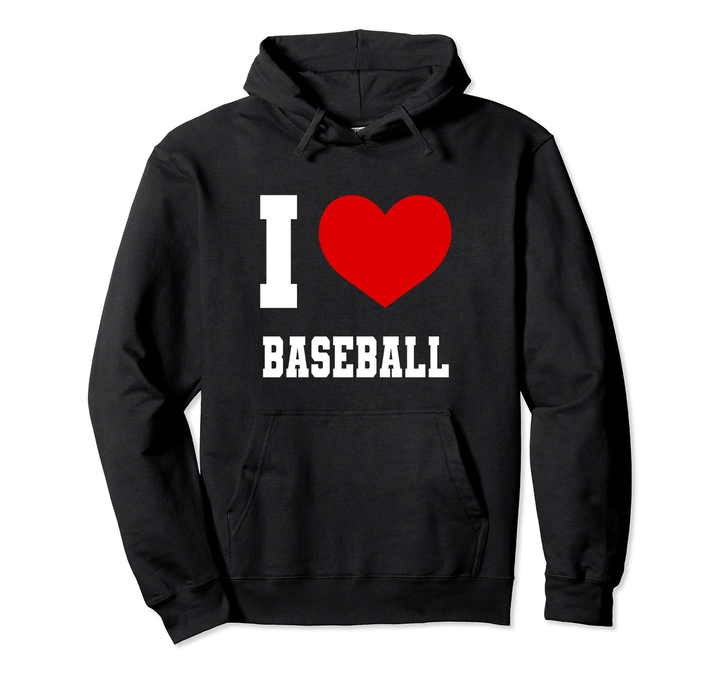 Great Baseball Outfit I Love Baseball Hoodie - Minimalist Print Men Women - T-Shirt, Sweatshirt, Hoodie