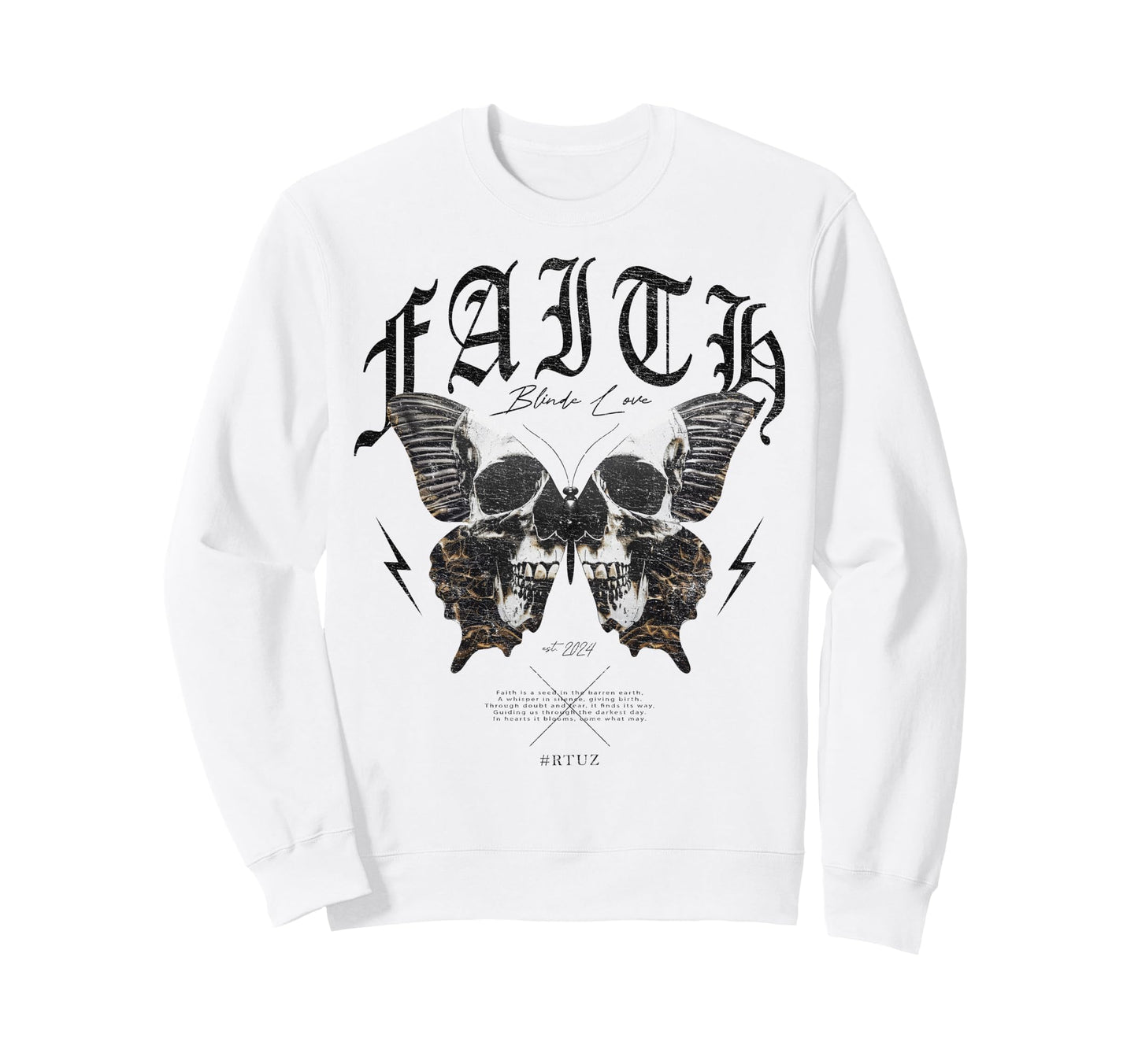 Y2K Streetwear Butterfly Sweatshirt - Trendy Graphic Unisex - T-Shirt, Sweatshirt, Hoodie