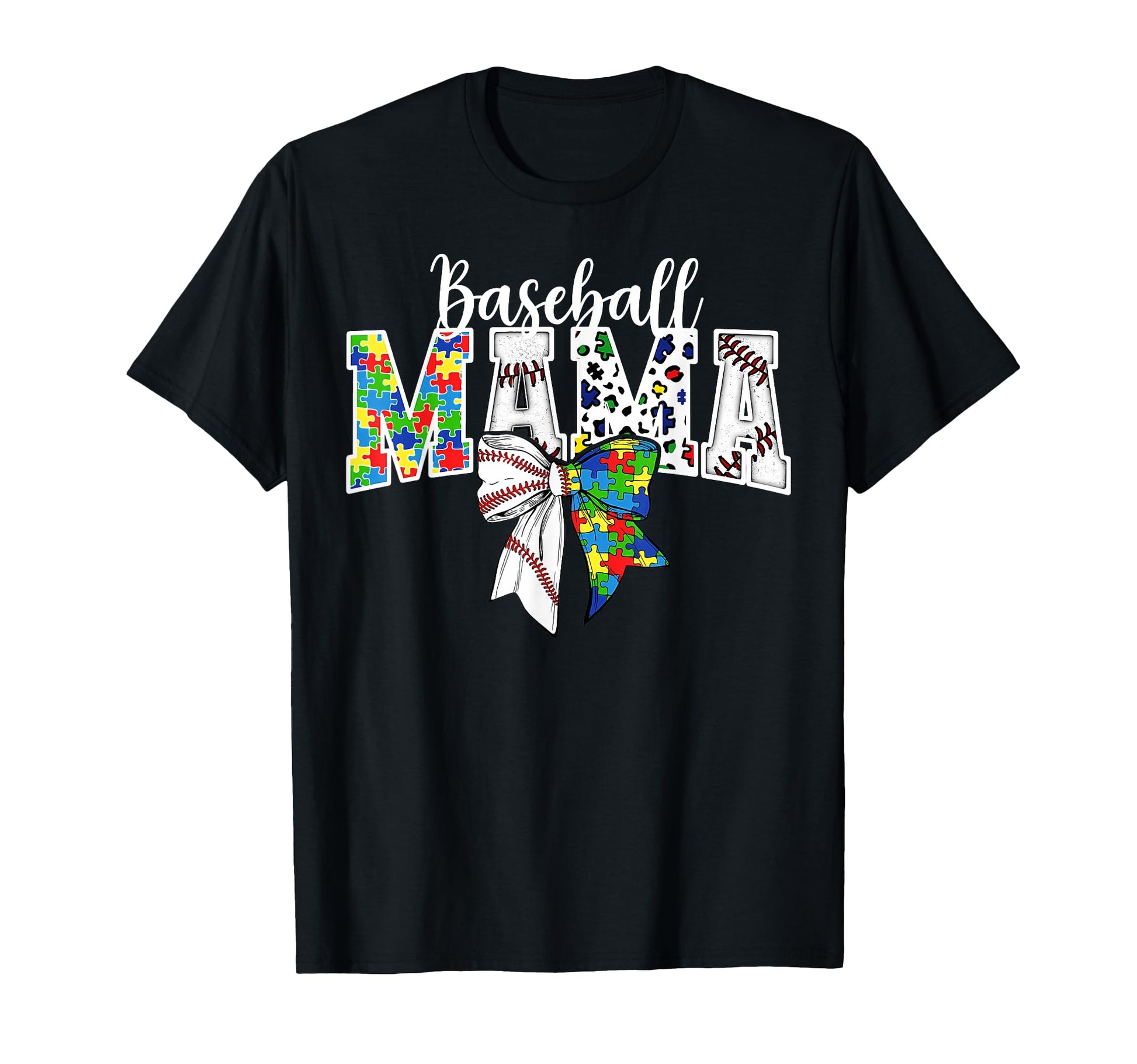 Autism Awareness Baseball Mama Coquette T-Shirt - Graphic Print Men Women - T-Shirt, Sweatshirt, Hoodie