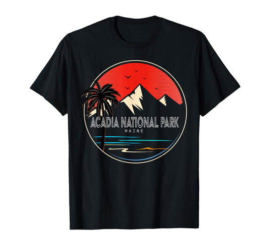 Acadia National Park Maine Wave T-Shirt - Custom Art Print Men Women - T-Shirt, Sweatshirt, Hoodie