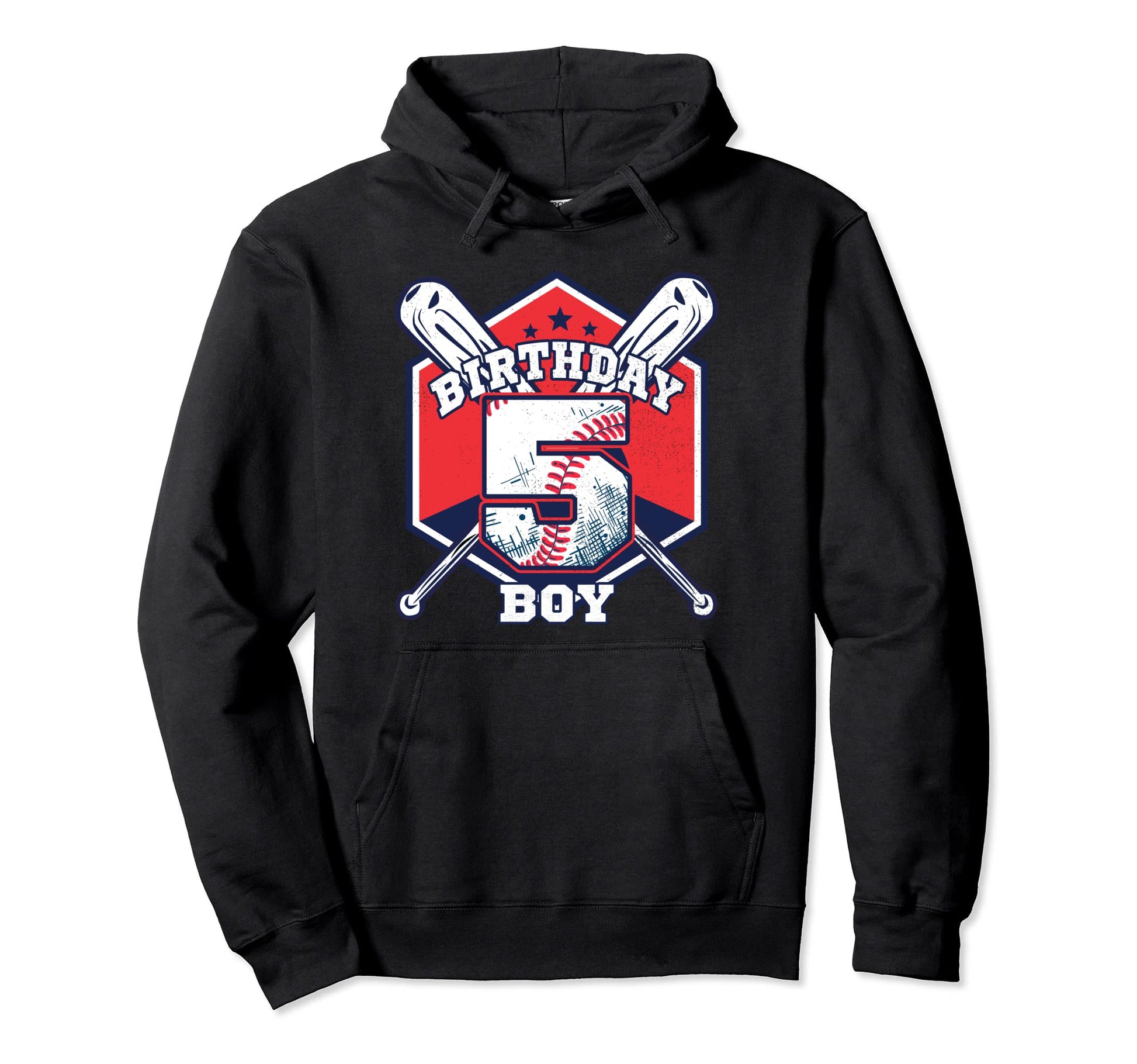 5 Years Old 5Th Baseball Birthday Party Hoodie - Unique Graphic for Adults - T-Shirt, Sweatshirt, Hoodie