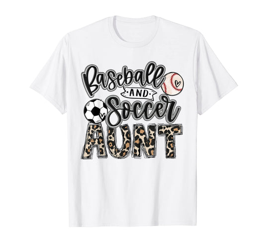 Baseball And Soccer Aunt Both Nephew T-Shirt - Streetwear Style Men Women - T-Shirt, Sweatshirt, Hoodie
