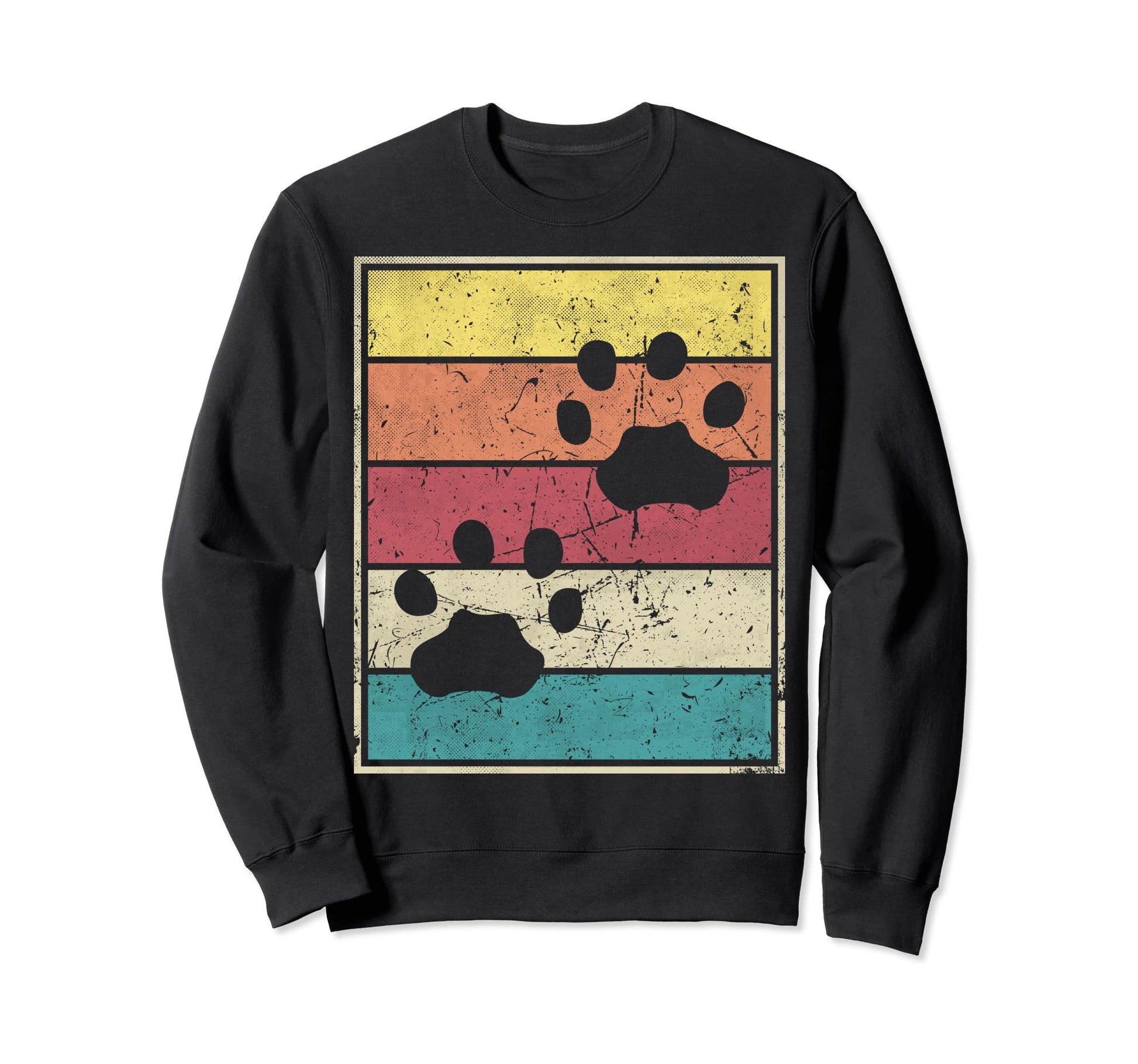 Leopard Footprints Stripes Sweatshirt - Streetwear Style Men Women - T-Shirt, Sweatshirt, Hoodie