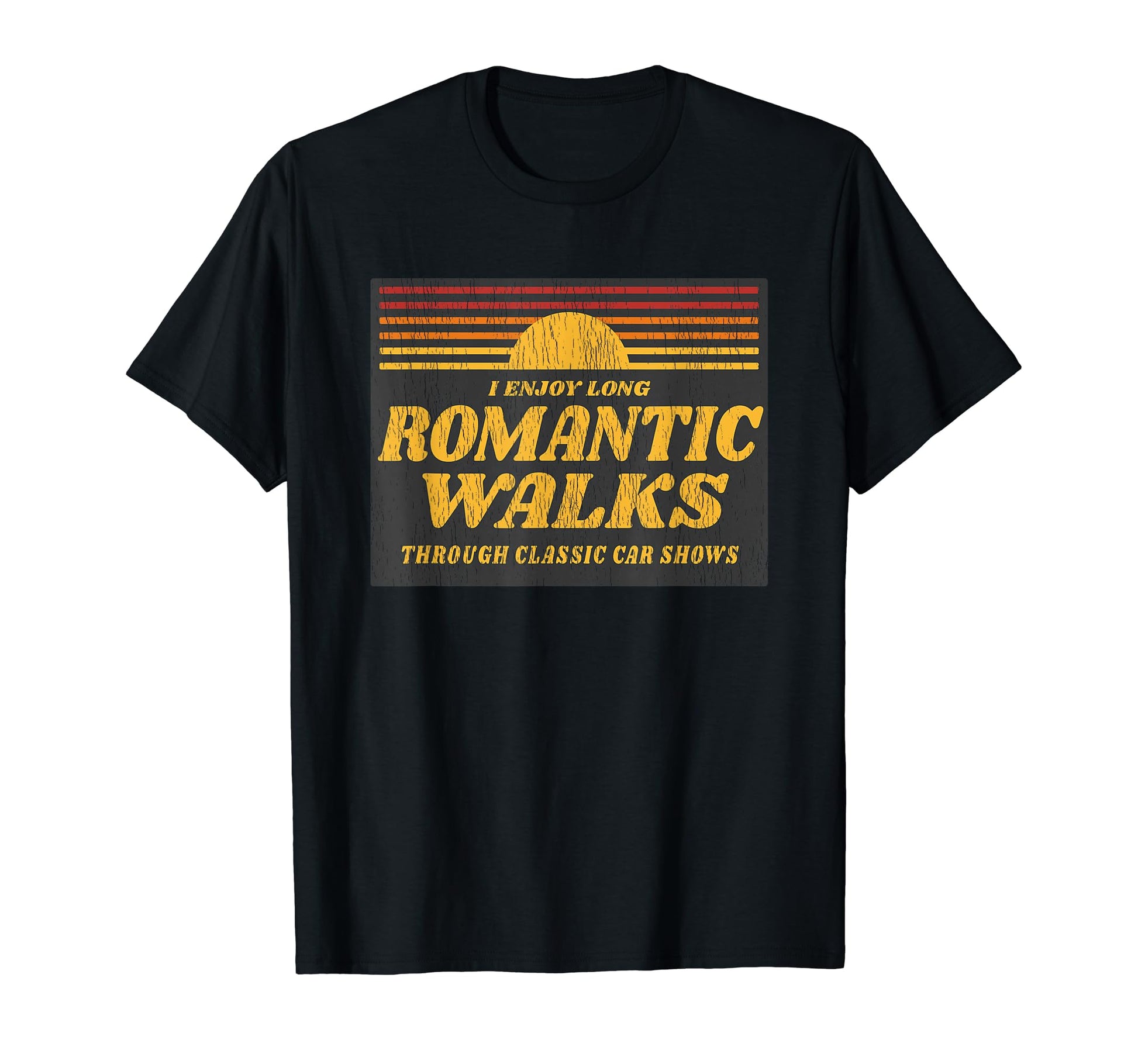 I Enjoy Long Romantic Walks Through Car T-Shirt - Minimalist Print Unisex - T-Shirt, Sweatshirt, Hoodie
