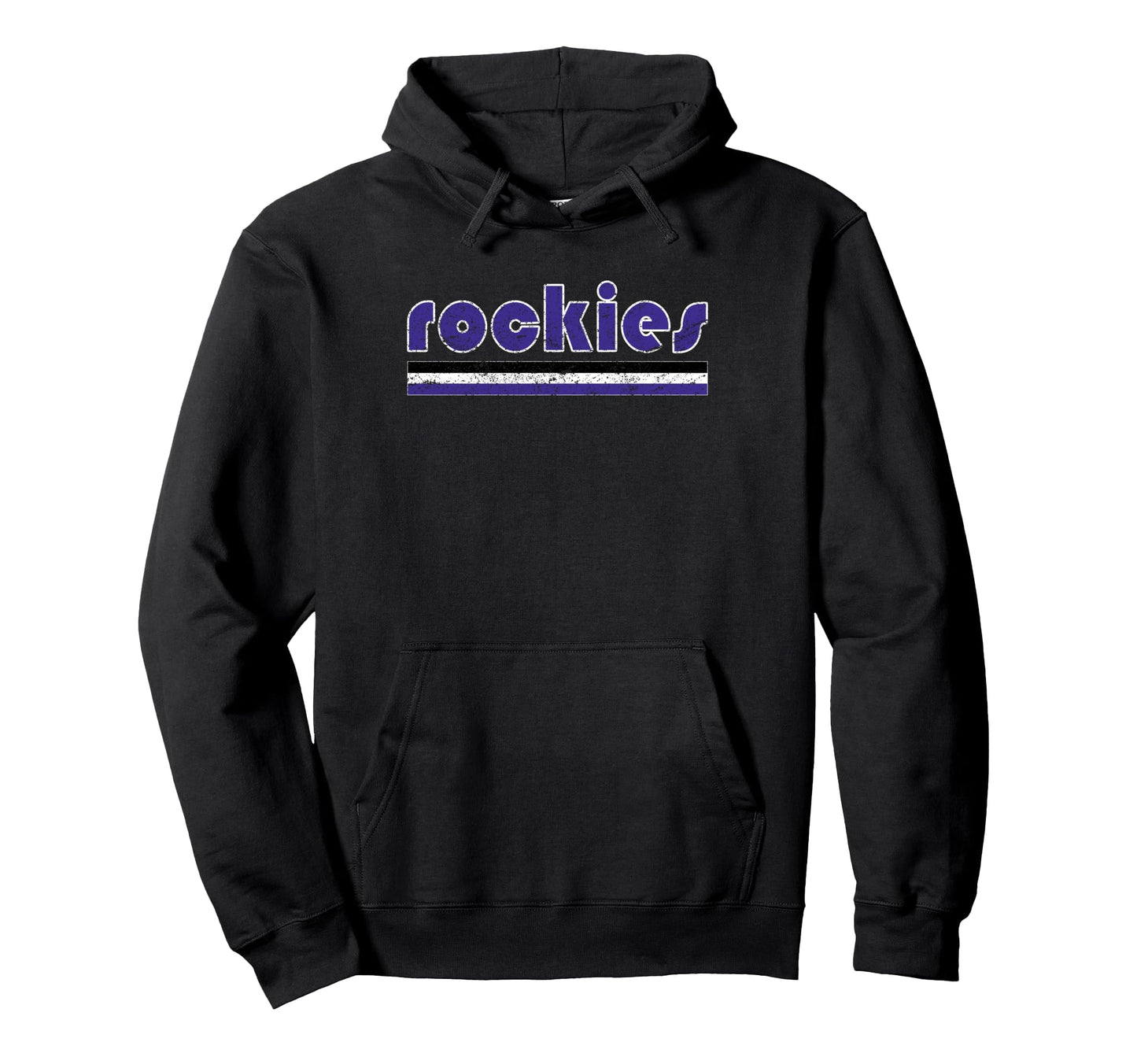 Three Rockies Stripes Weathered Hoodie - Novelty Apparel for Adults - T-Shirt, Sweatshirt, Hoodie