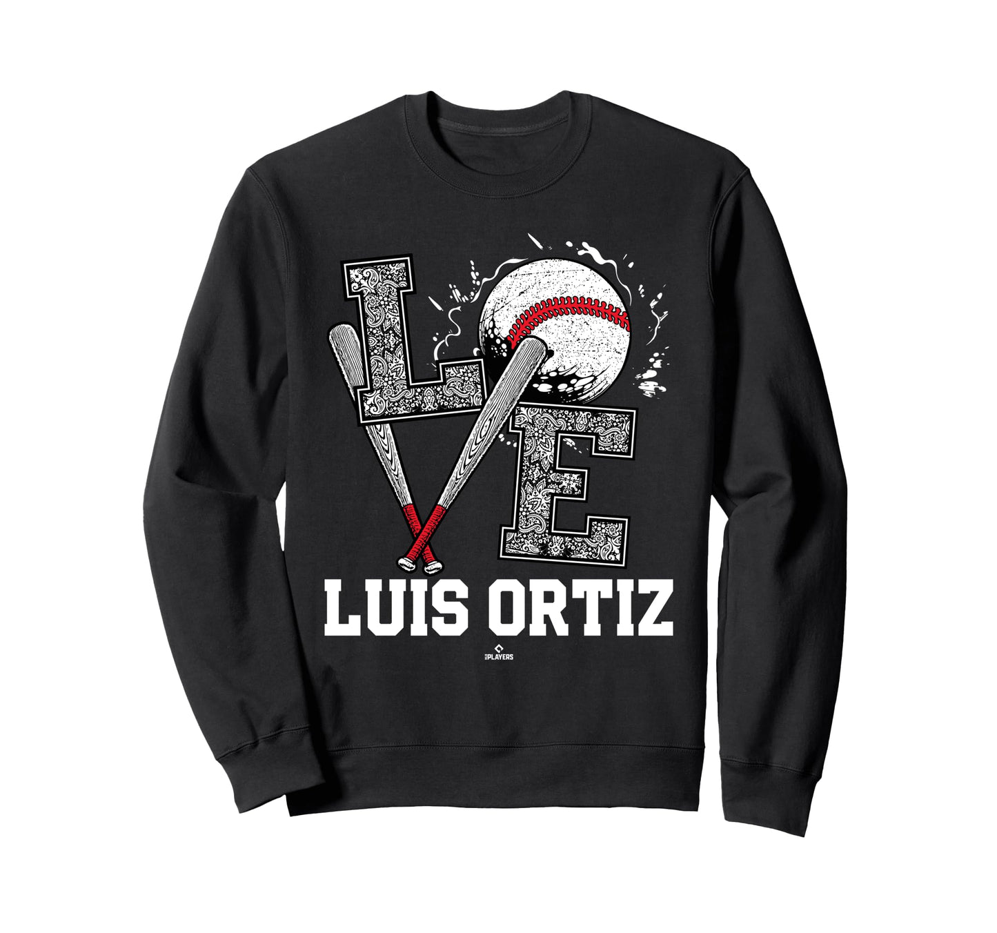 Distressed Baseball Love Luis Ortiz Sweatshirt - Aesthetic Graphic Unisex - T-Shirt, Sweatshirt, Hoodie