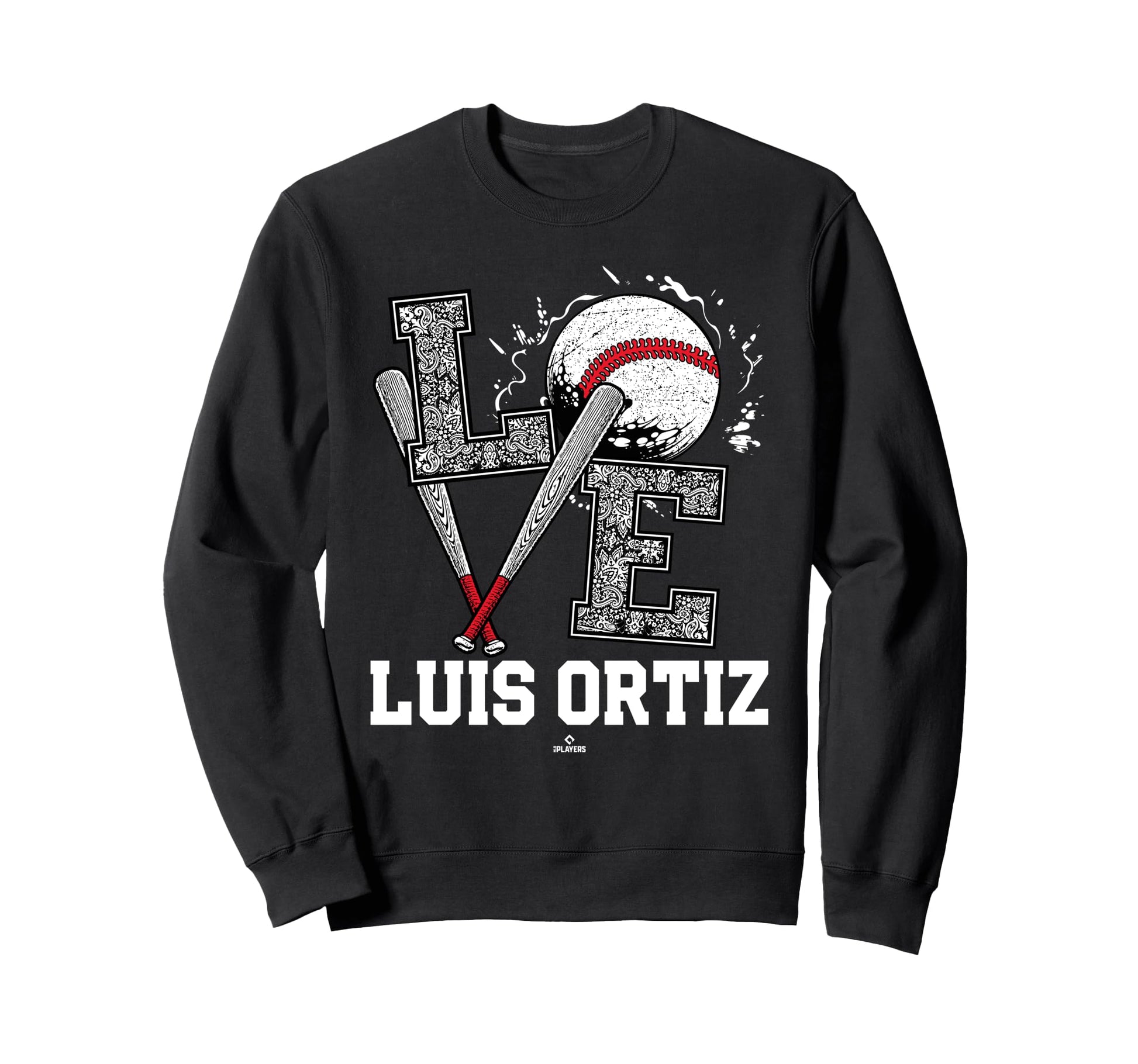 Distressed Baseball Love Luis Ortiz Sweatshirt - Aesthetic Graphic Unisex - T-Shirt, Sweatshirt, Hoodie
