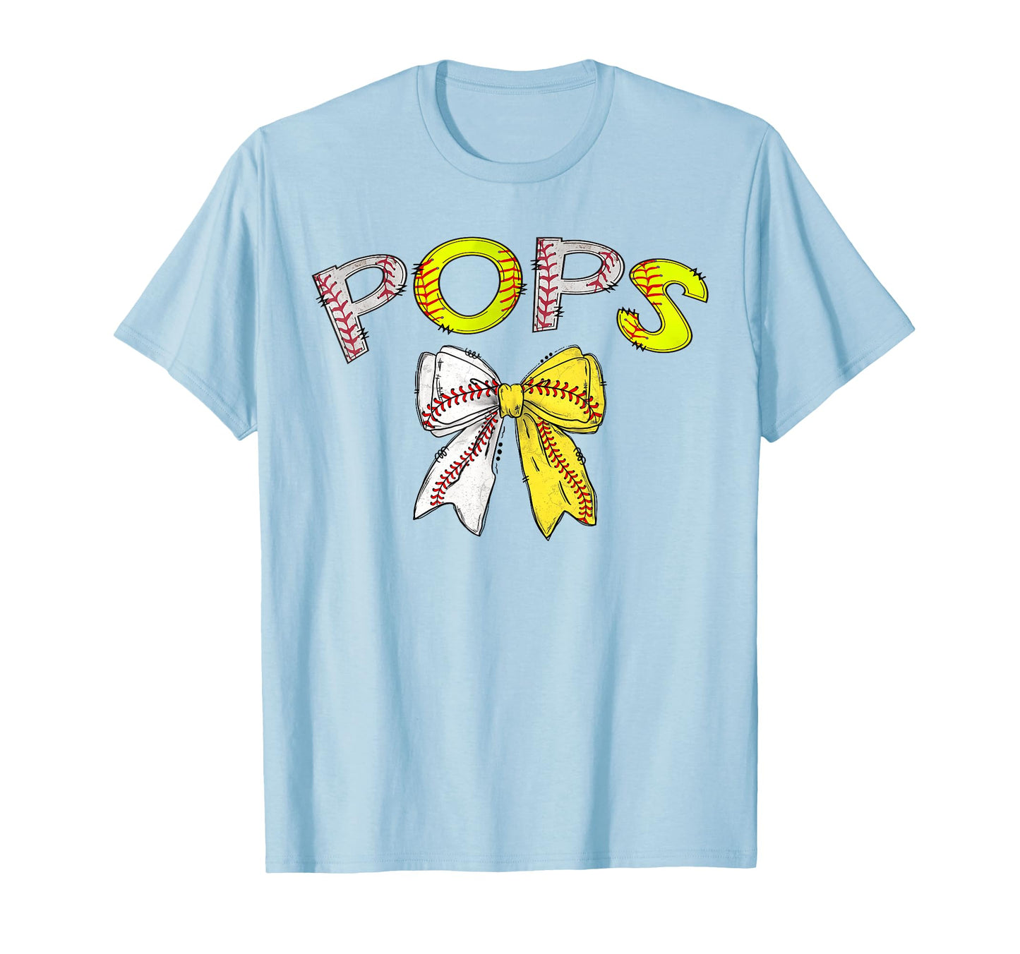 Pops Both Half Baseball Softball Coquette T-Shirt - Trendy Graphic Unisex - T-Shirt, Sweatshirt, Hoodie
