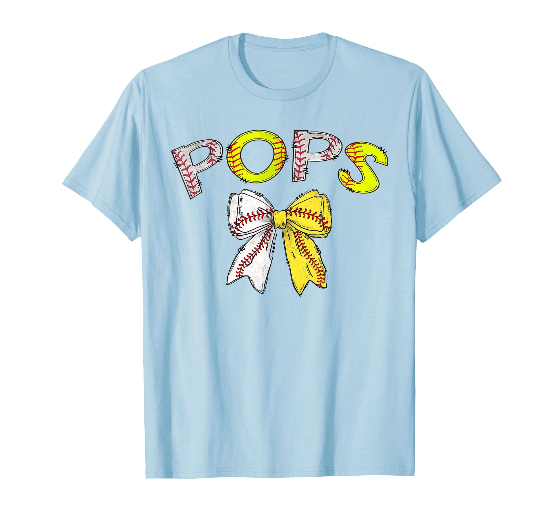 Pops Both Half Baseball Softball Coquette T-Shirt - Trendy Graphic Unisex - T-Shirt, Sweatshirt, Hoodie