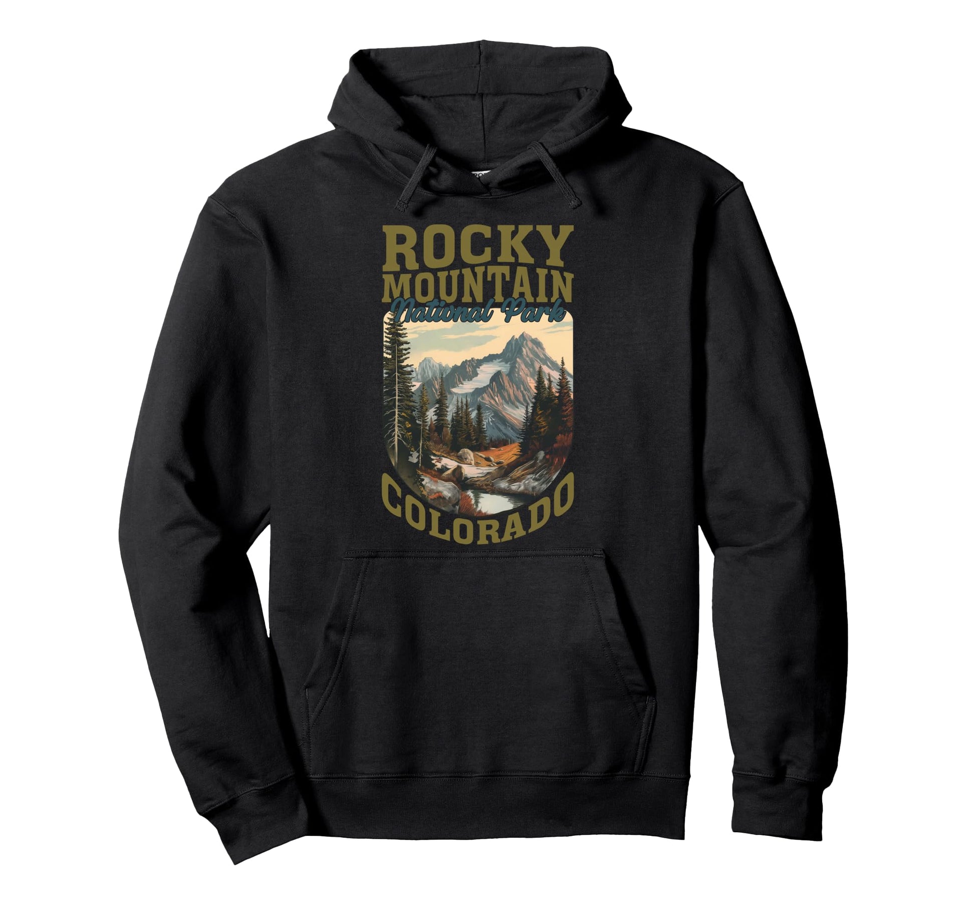 Rocky Mountain National Park Colorado Hoodie - Custom Art Print for Adults - T-Shirt, Sweatshirt, Hoodie