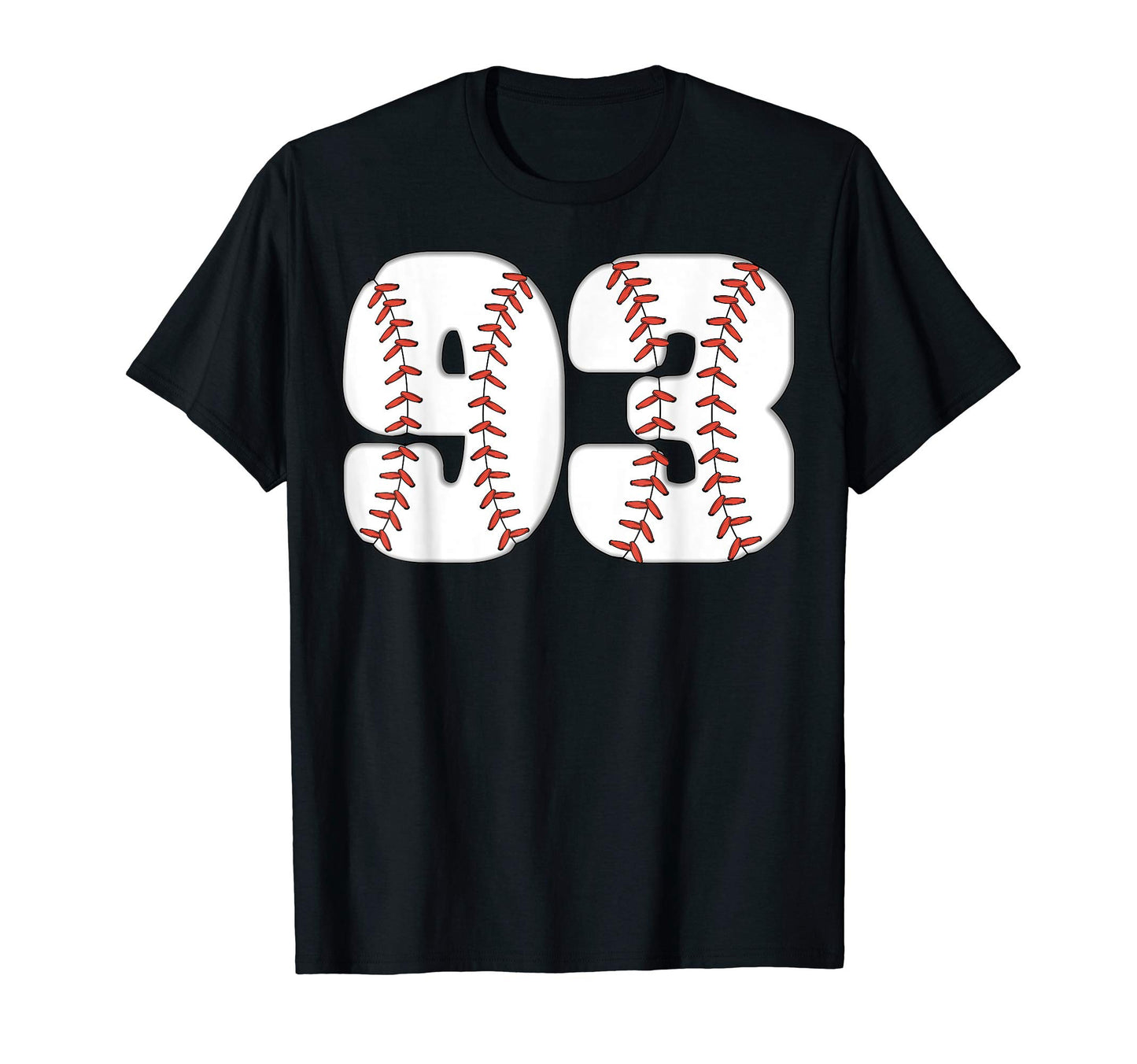 Baseball Number 93 Baseball Birthday 93 T-Shirt - Unique Graphic Men Women - T-Shirt, Sweatshirt, Hoodie