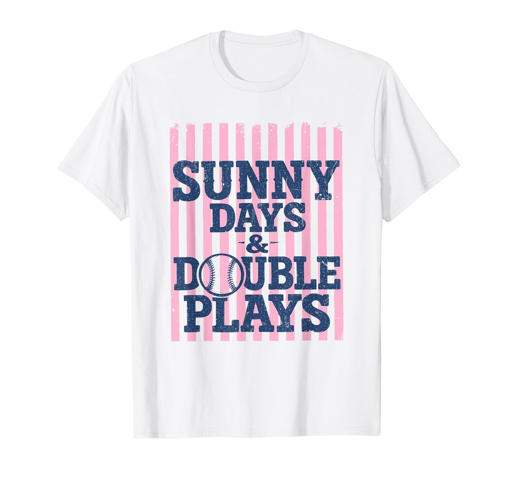 Sunny Days And Double Plays Baseball T-Shirt - Custom Art Print Men Women - T-Shirt, Sweatshirt, Hoodie